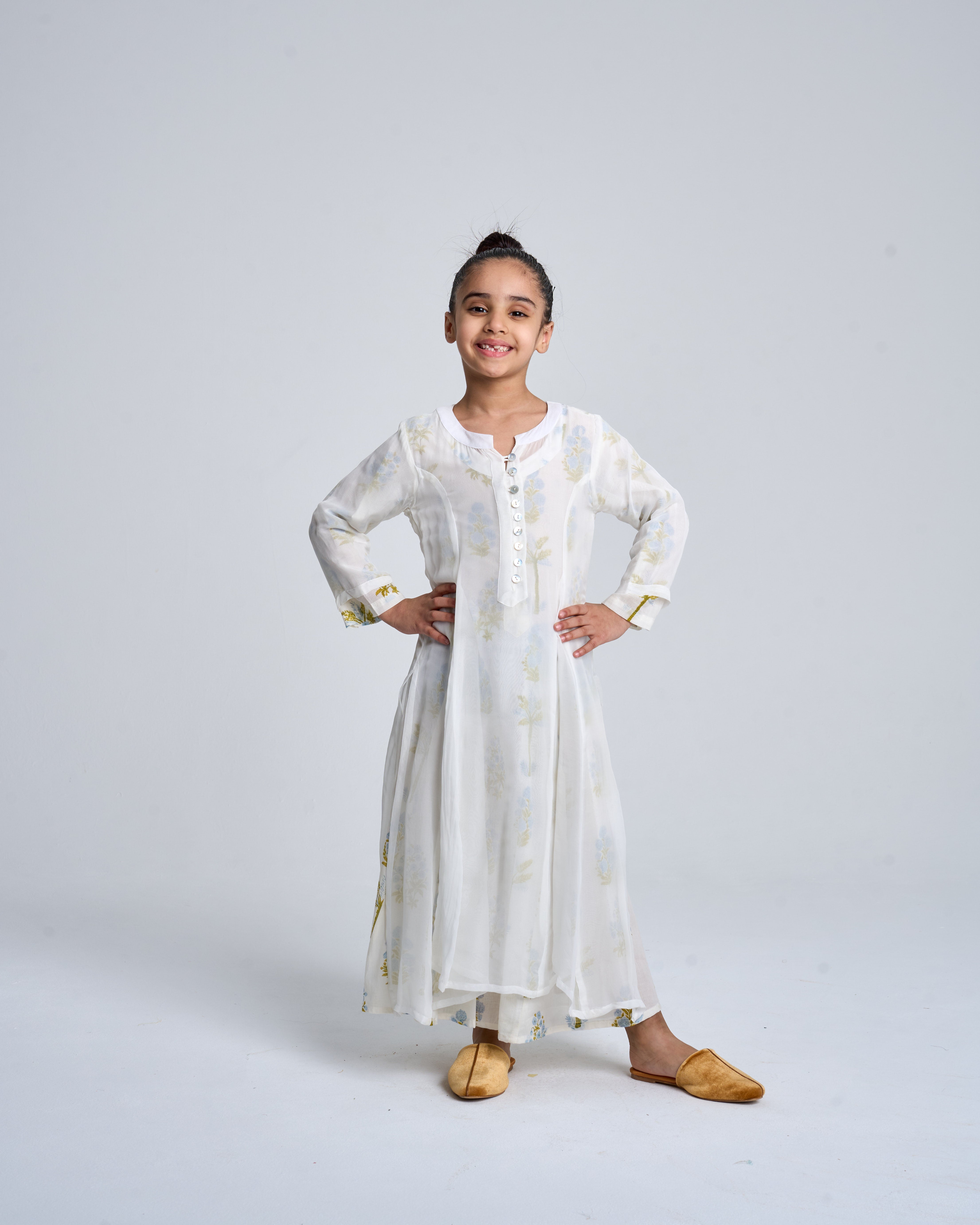 Kids 7 Double Button Dress 13A SAHARA