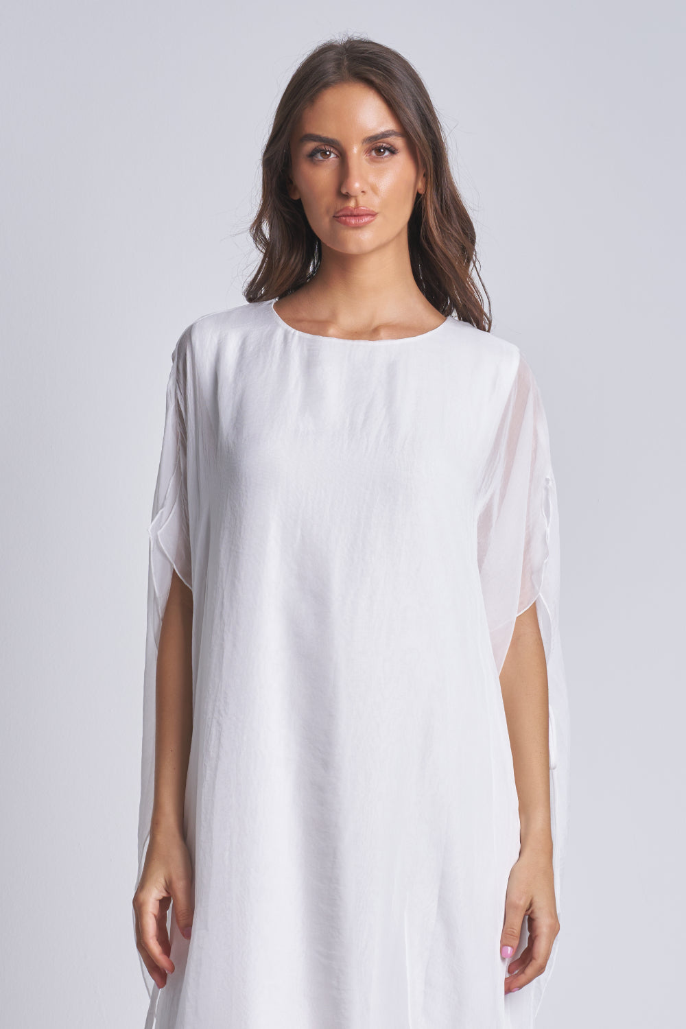SILK DRESS WITH COTTON LINING WITH ROPE