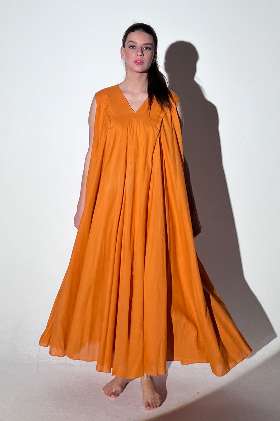 2 Vneck sleeveless Burnt