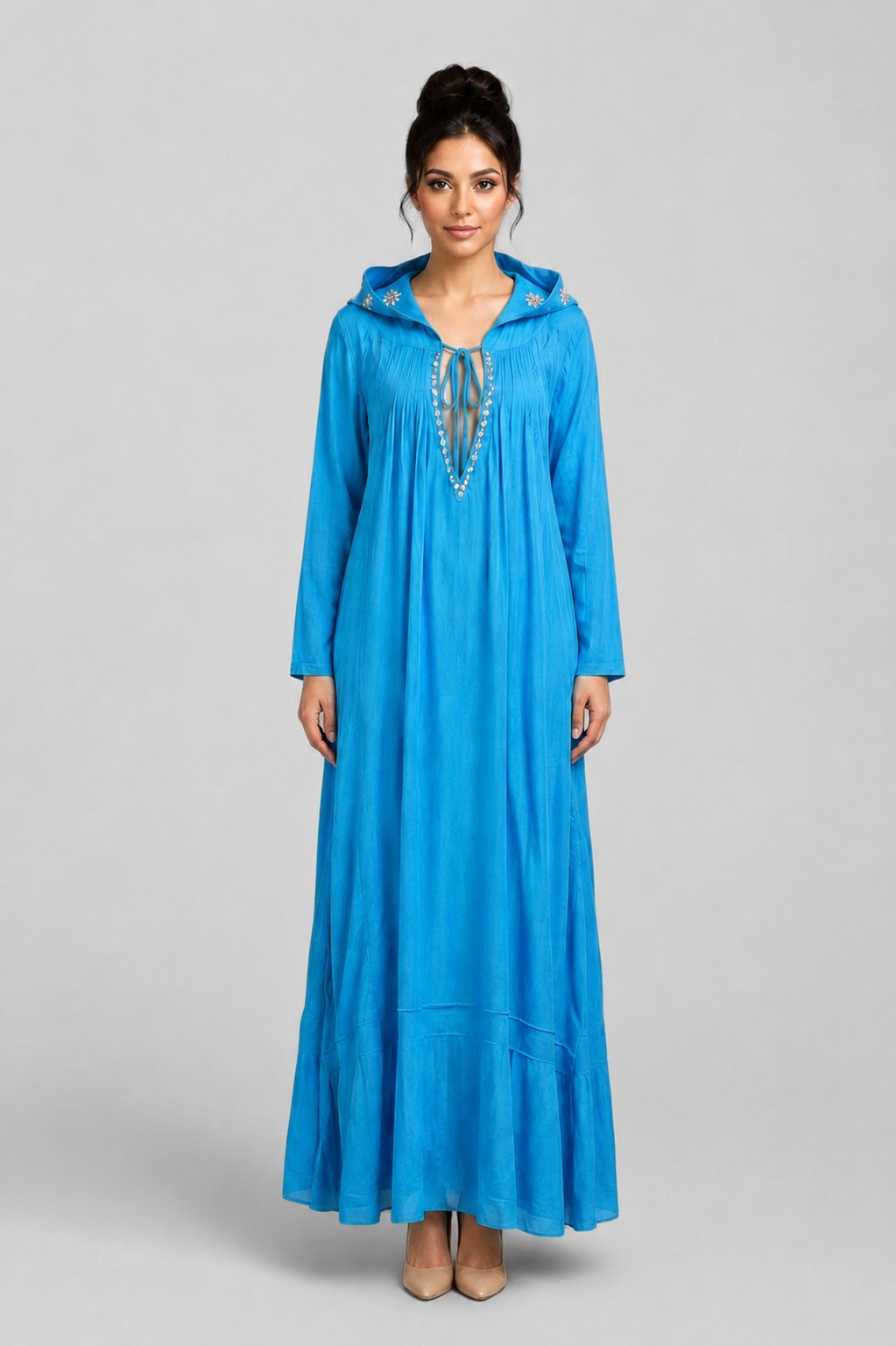 23- hoodie with sleeves Printed Ocean
