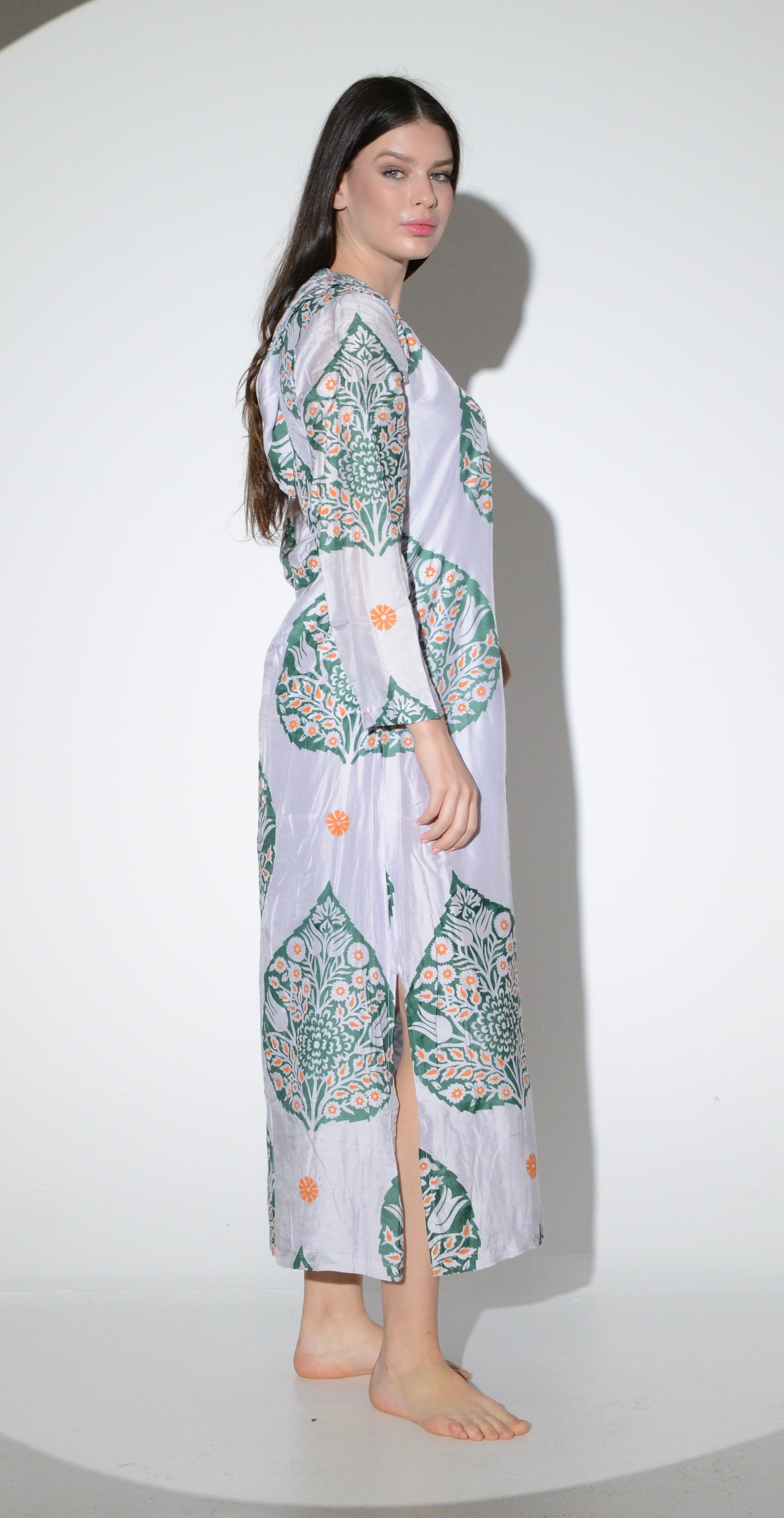 Hoody Silk Teal Alocasia