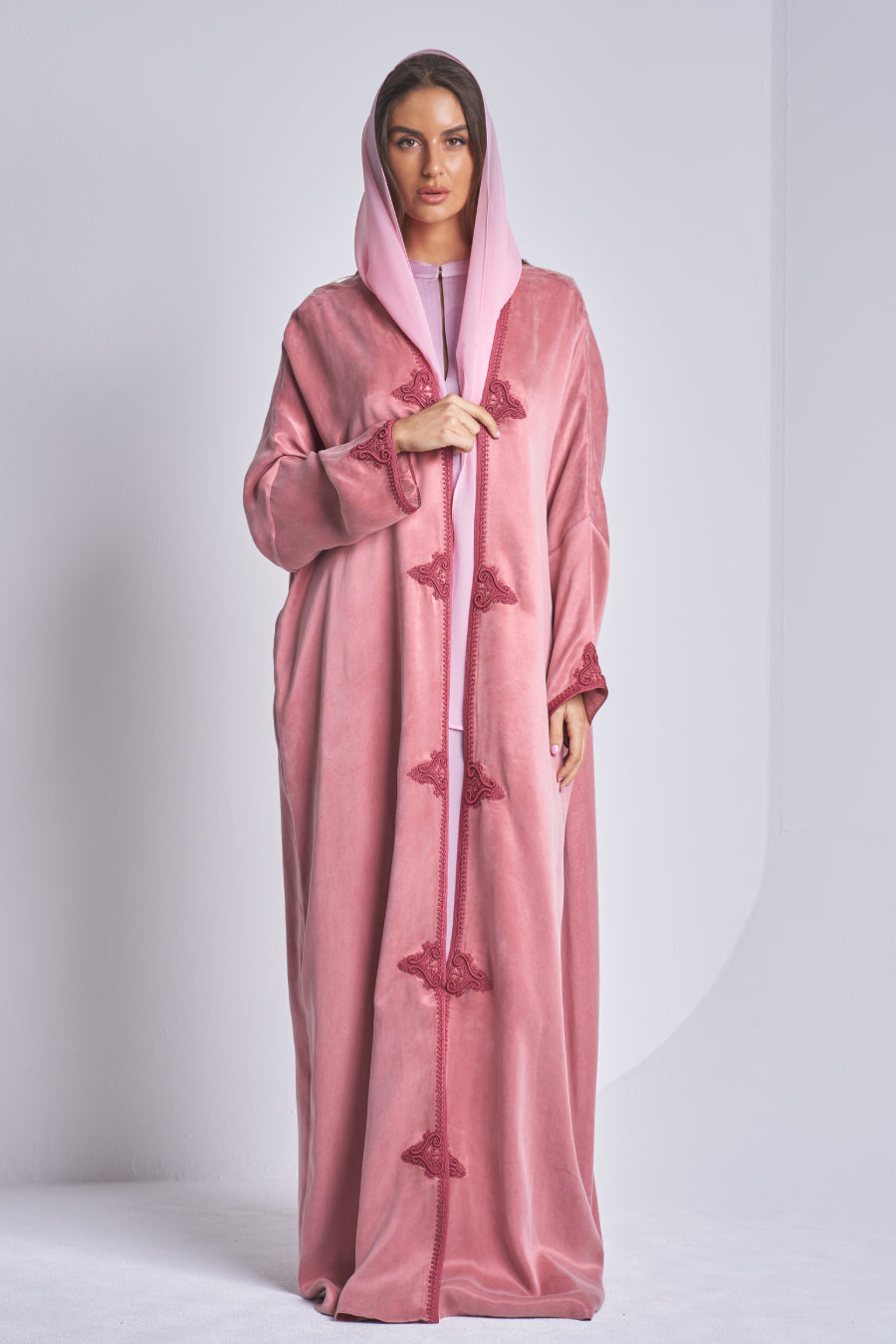 SS26-Silk Abaya with scarf