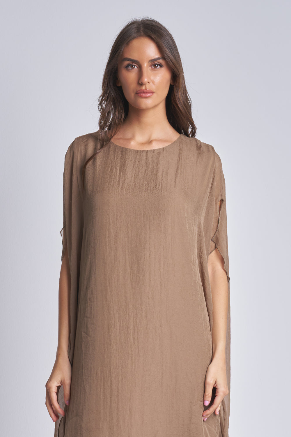 SILK DRESS WITH COTTON LINING WITH ROPE