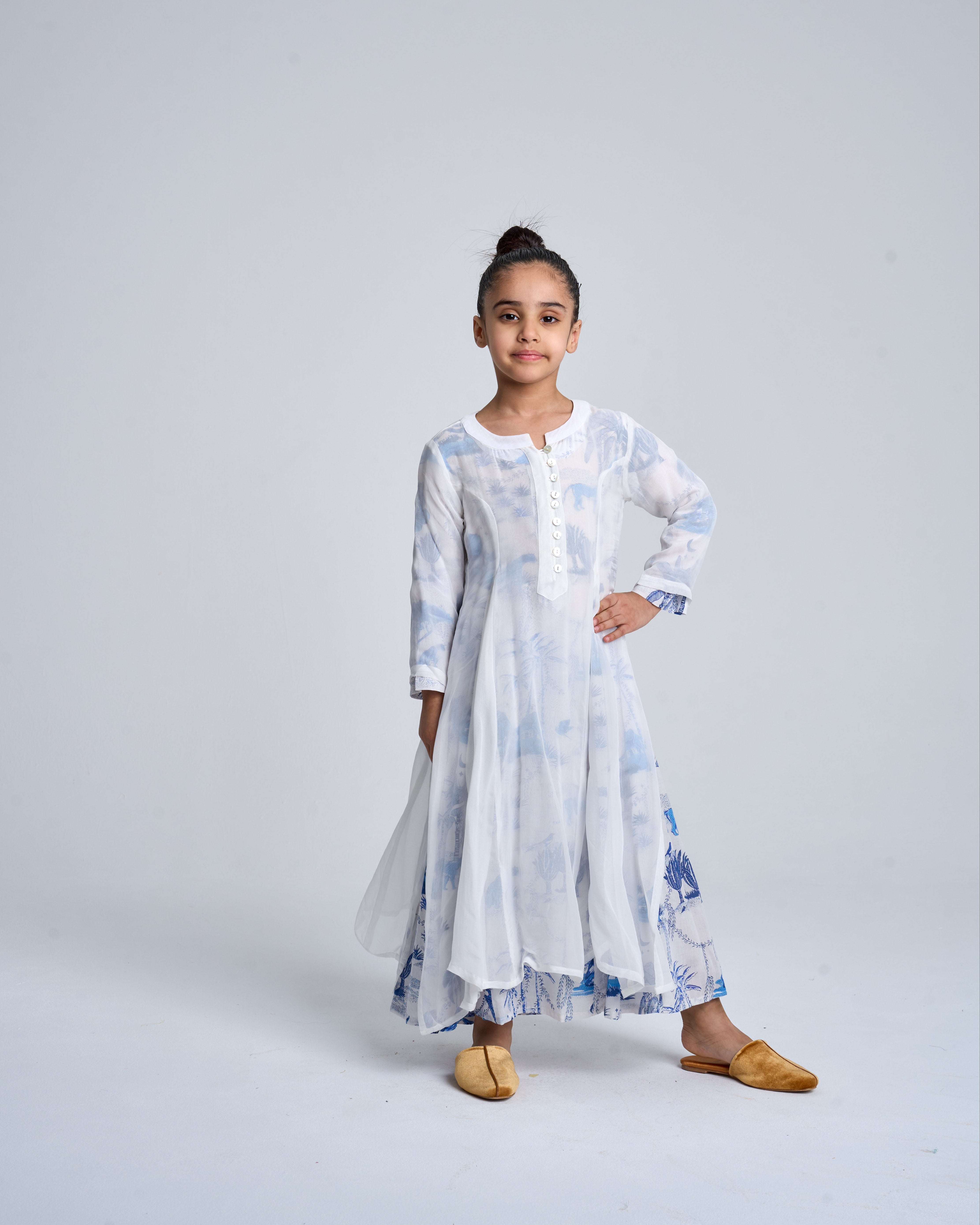 Kids 7 Double Button Dress 10A SAHARA