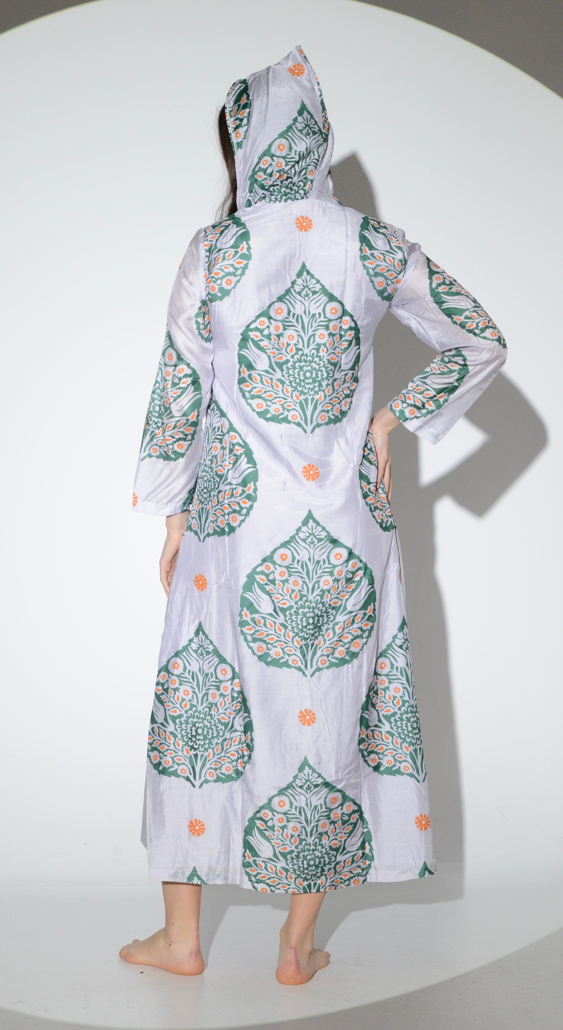 Hoody Silk Teal Alocasia