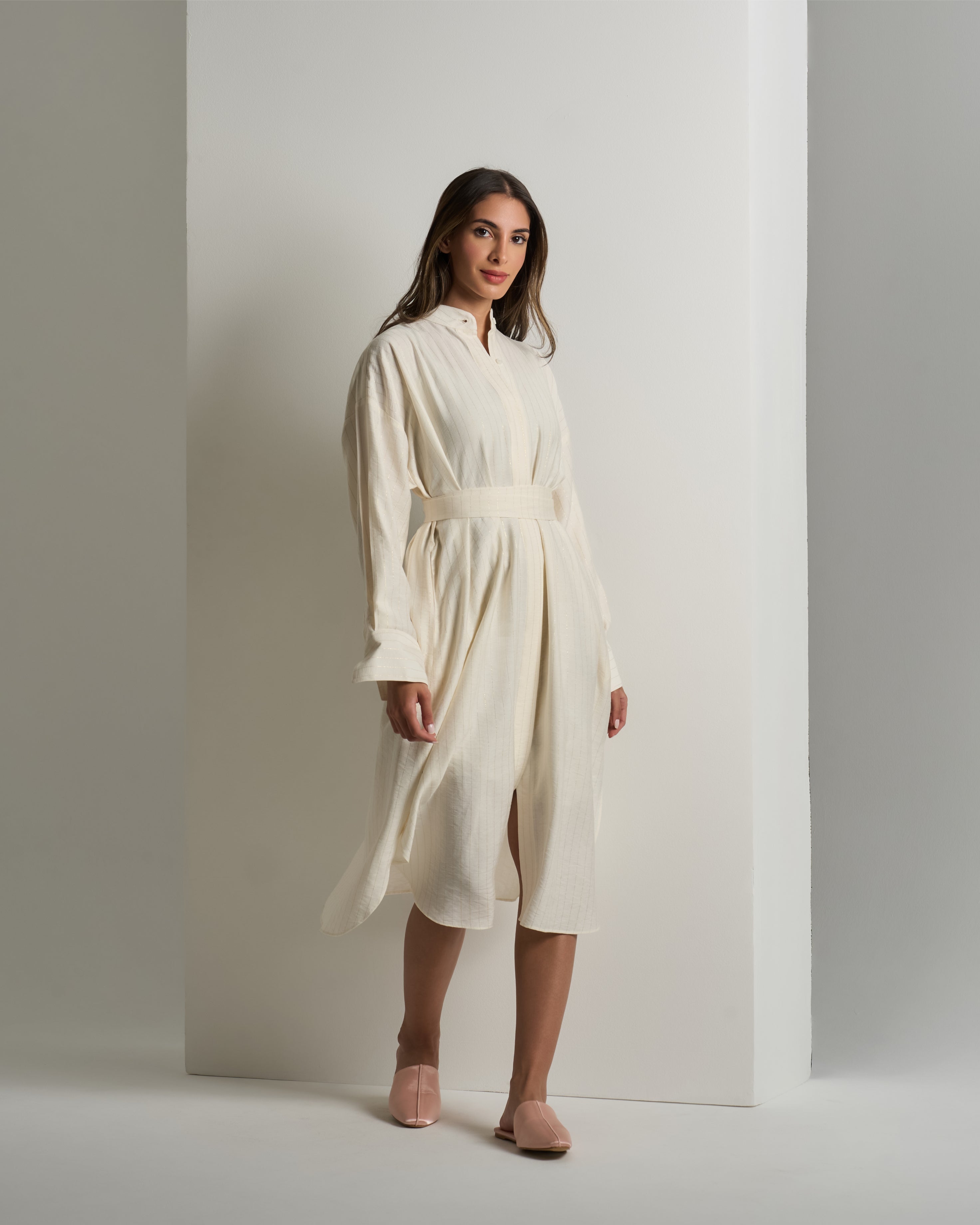 BELTED SHIRT DRESS