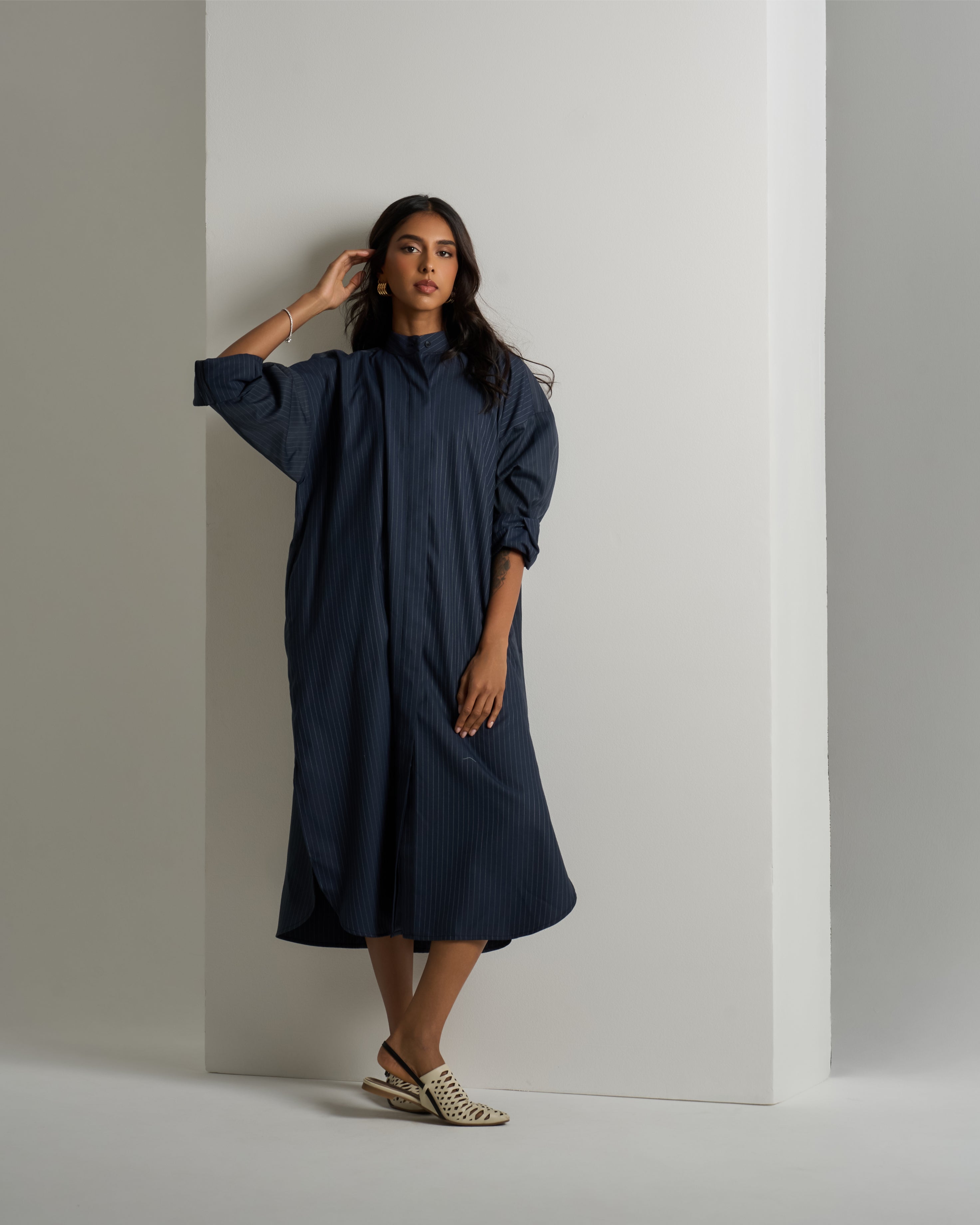 BELTED SHIRT DRESS
