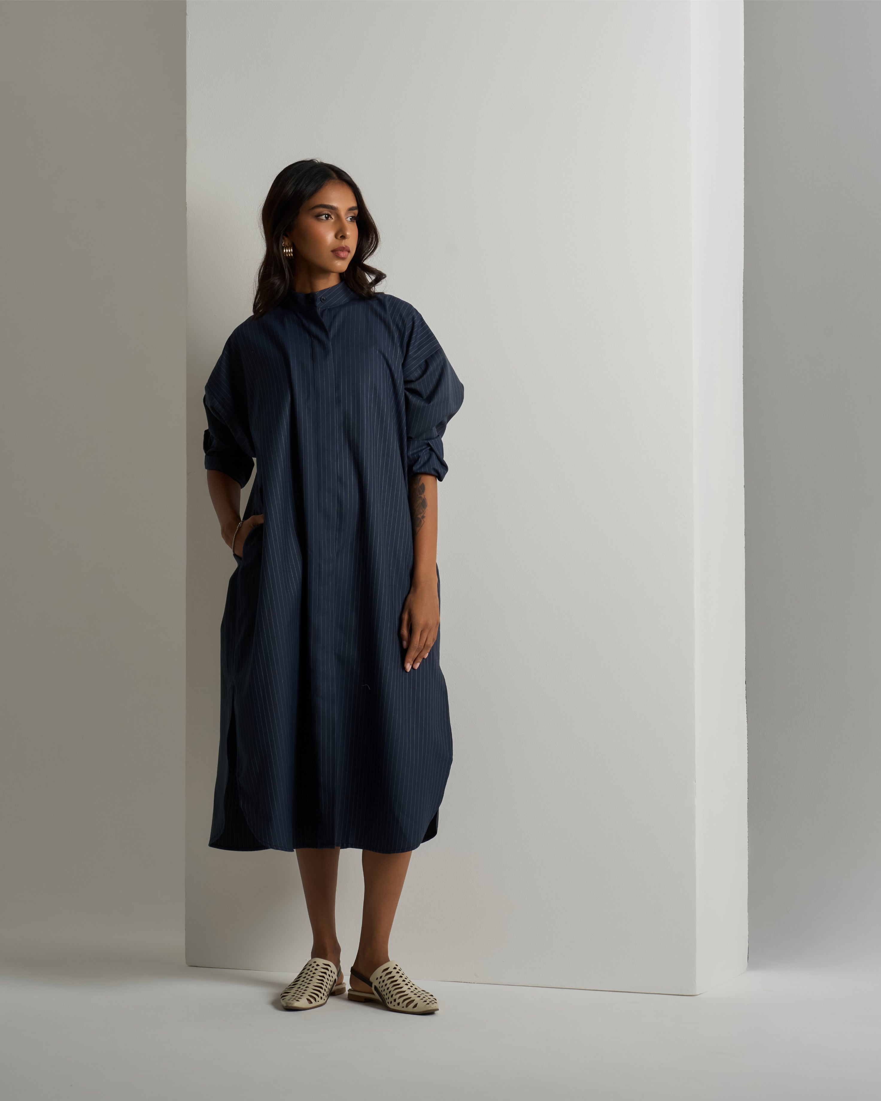 BELTED SHIRT DRESS