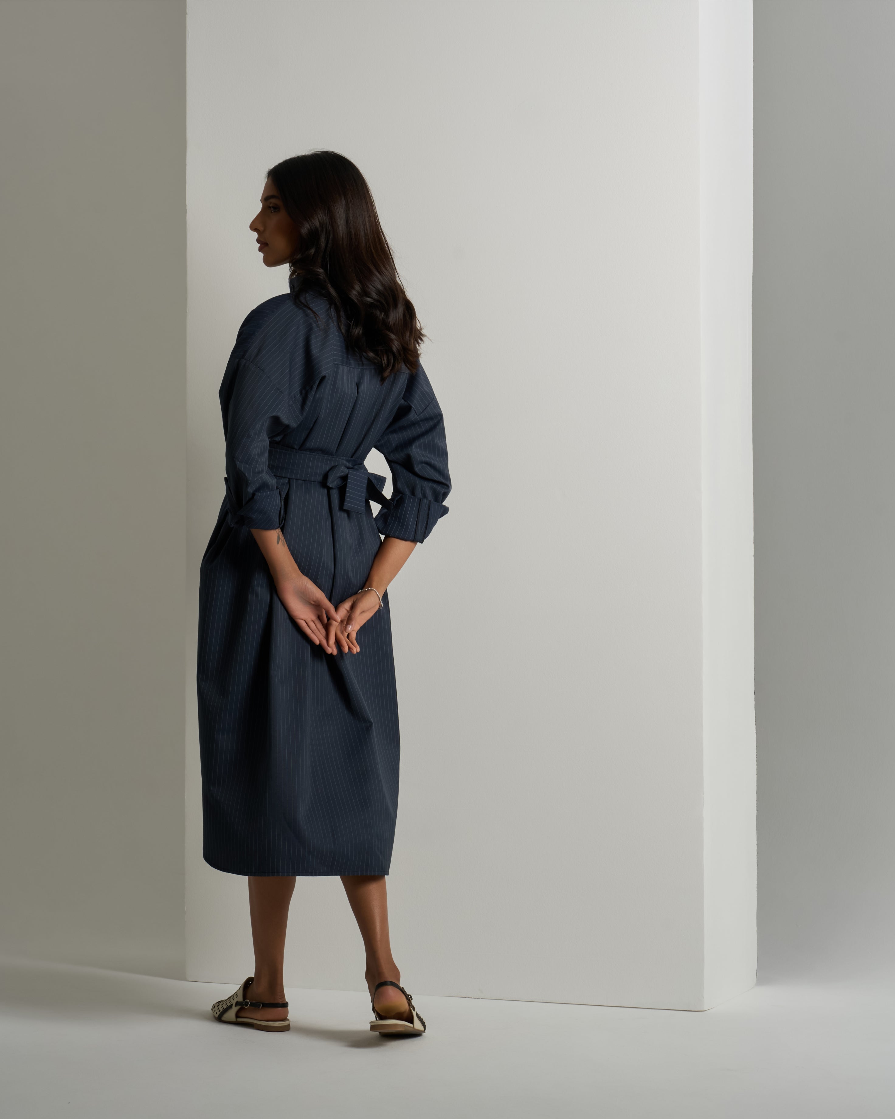 BELTED SHIRT DRESS