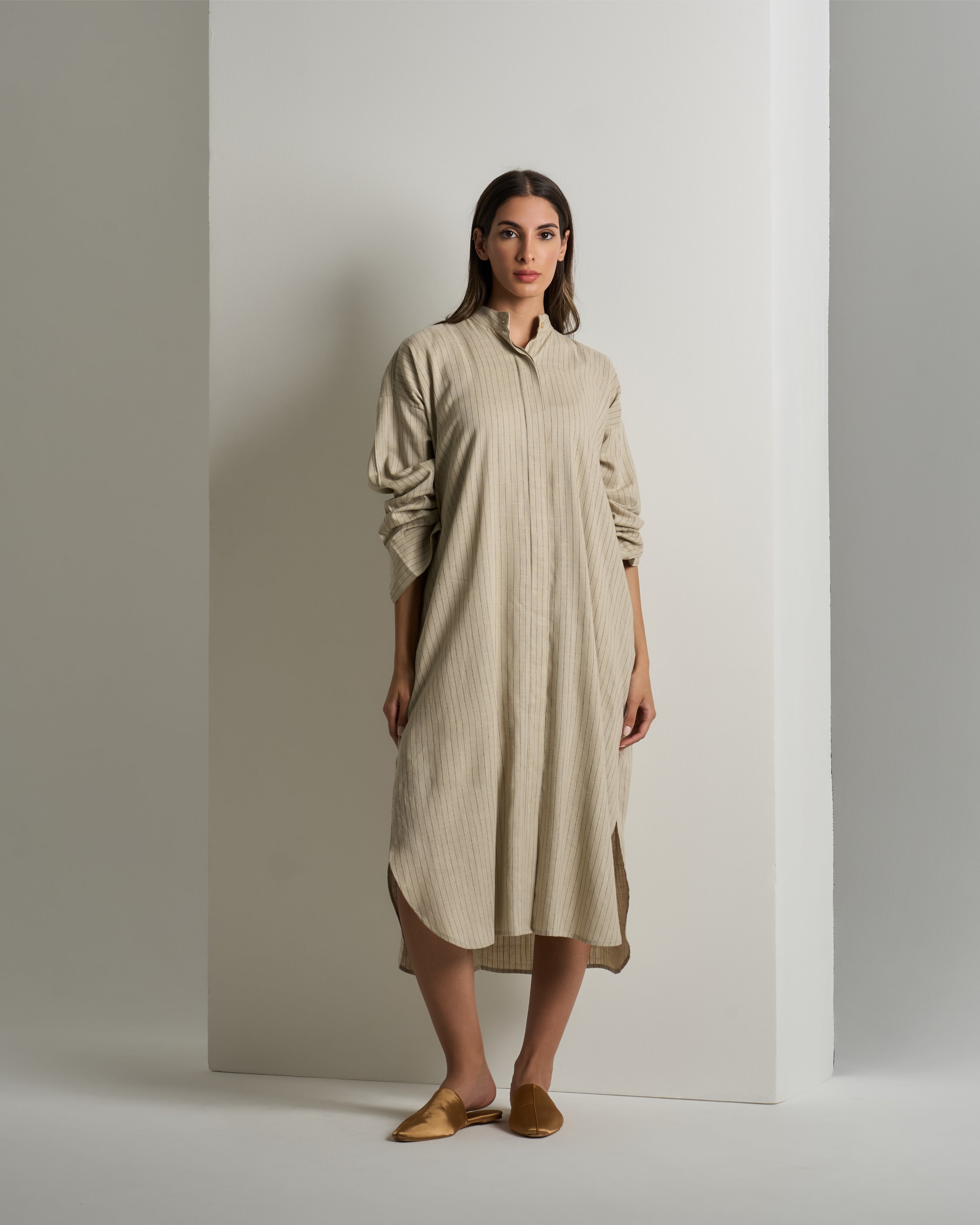BELTED SHIRT DRESS