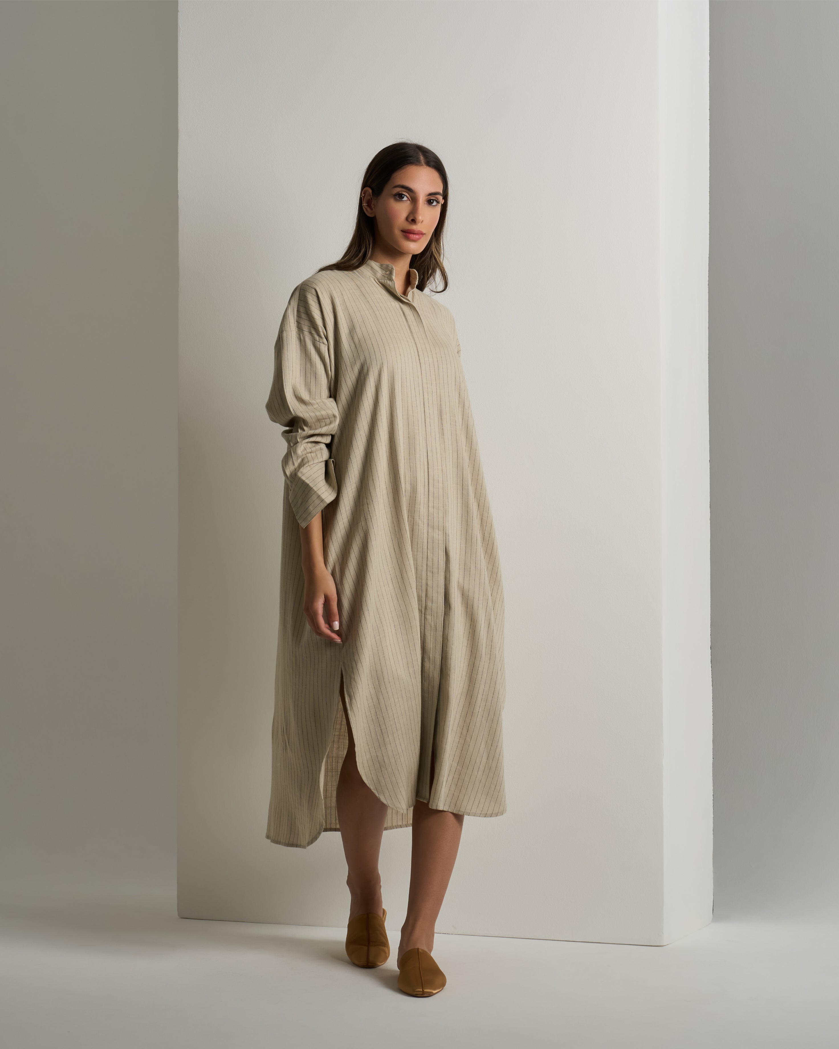 BELTED SHIRT DRESS