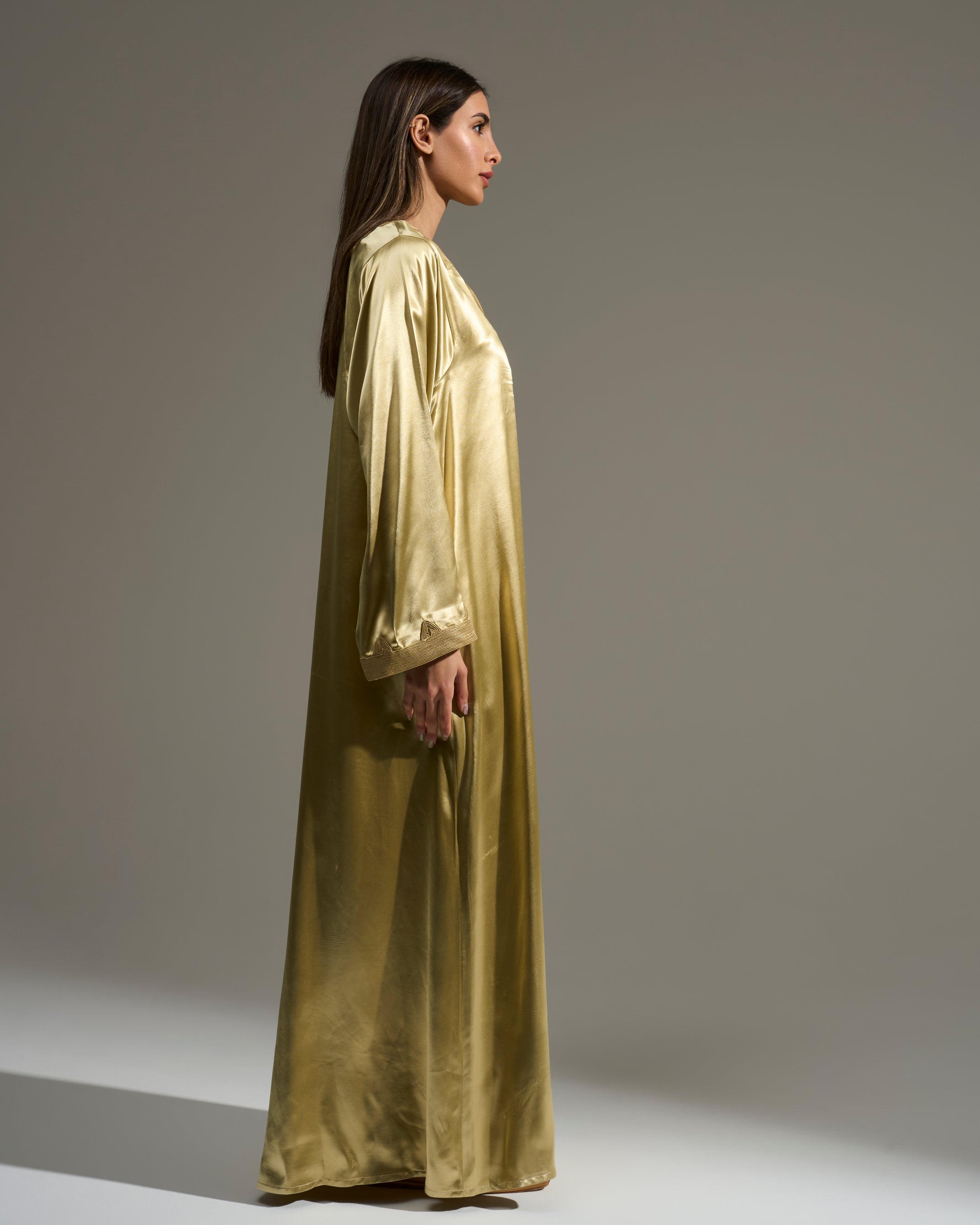 GOLD CENTERED EMBROIDERED DRESS