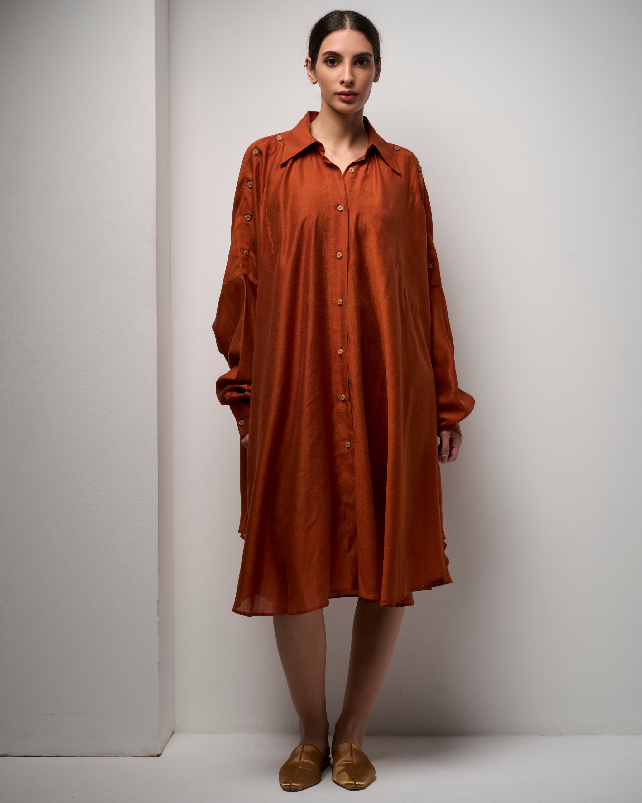 LOOSE CASUAL SHIRT DRESS