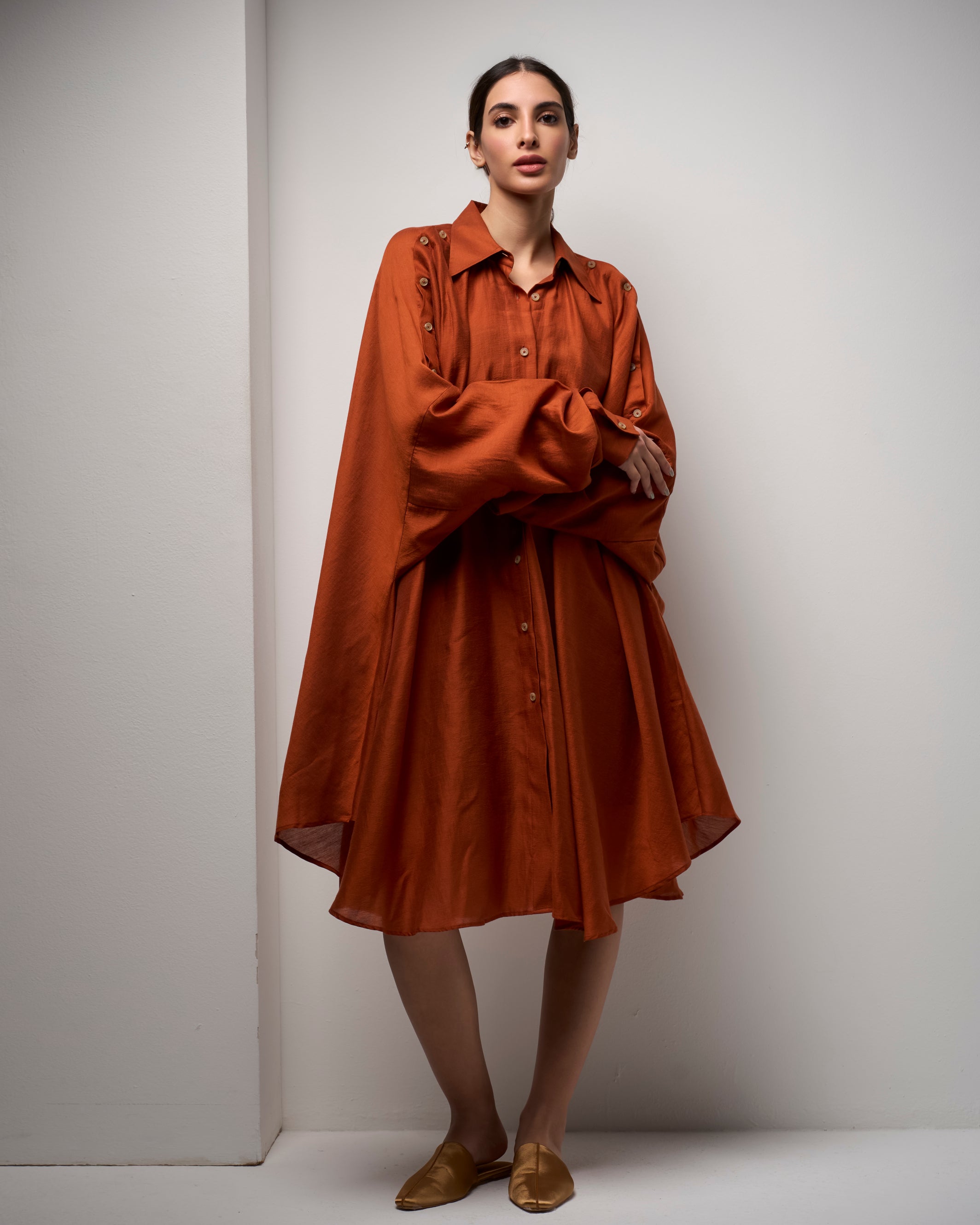 LOOSE CASUAL SHIRT DRESS