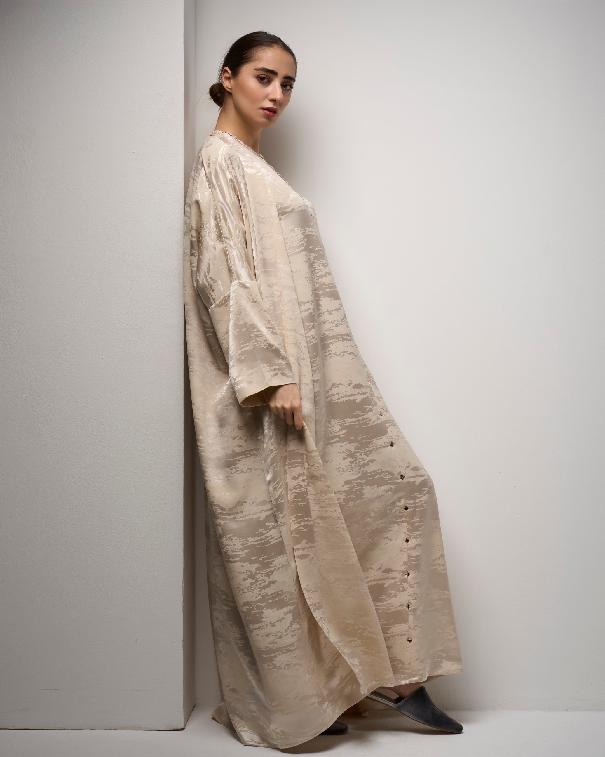 DOUBLE LAYERED BUTTONED DOWN DRESS