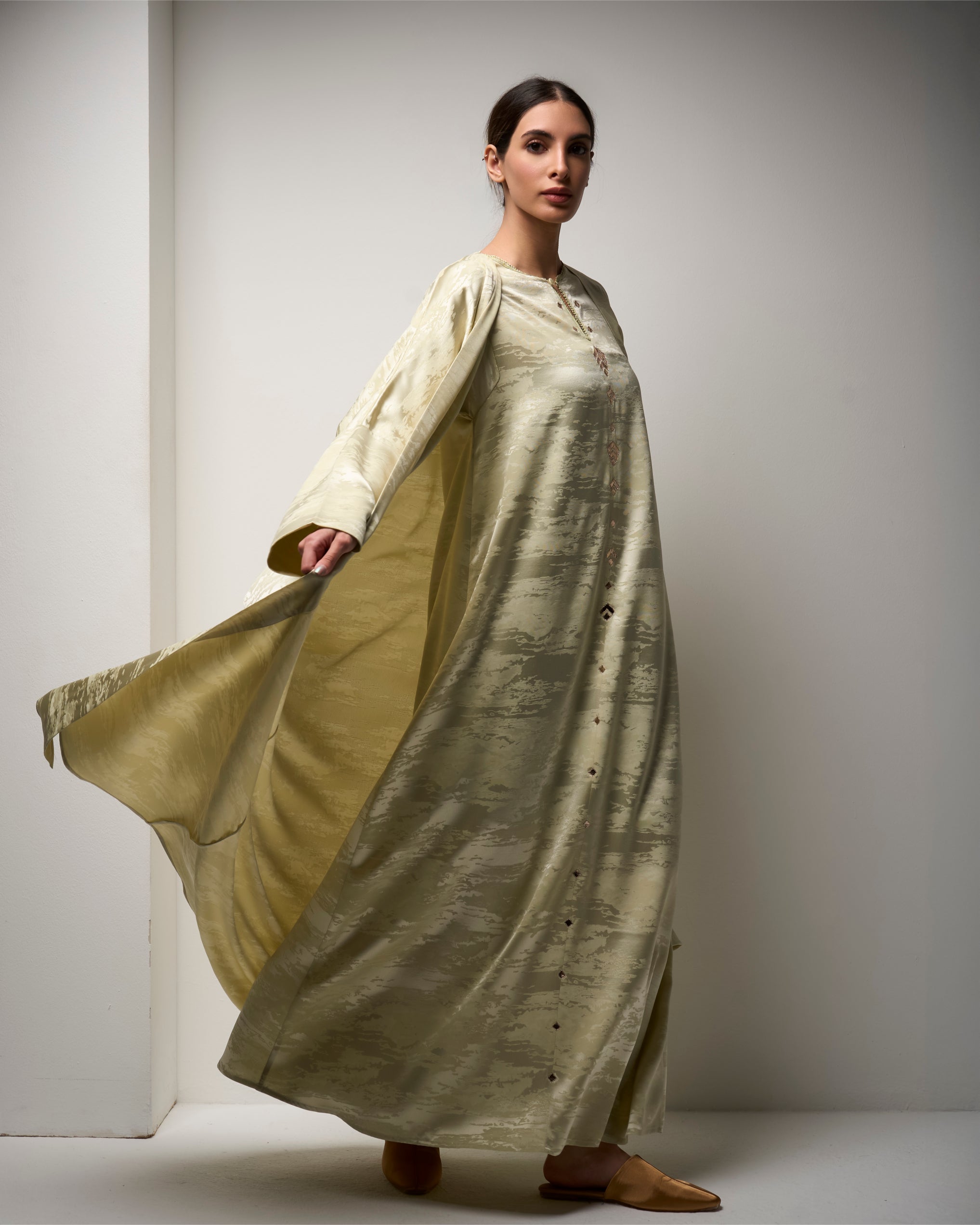 DOUBLE LAYERED BUTTONED DOWN DRESS