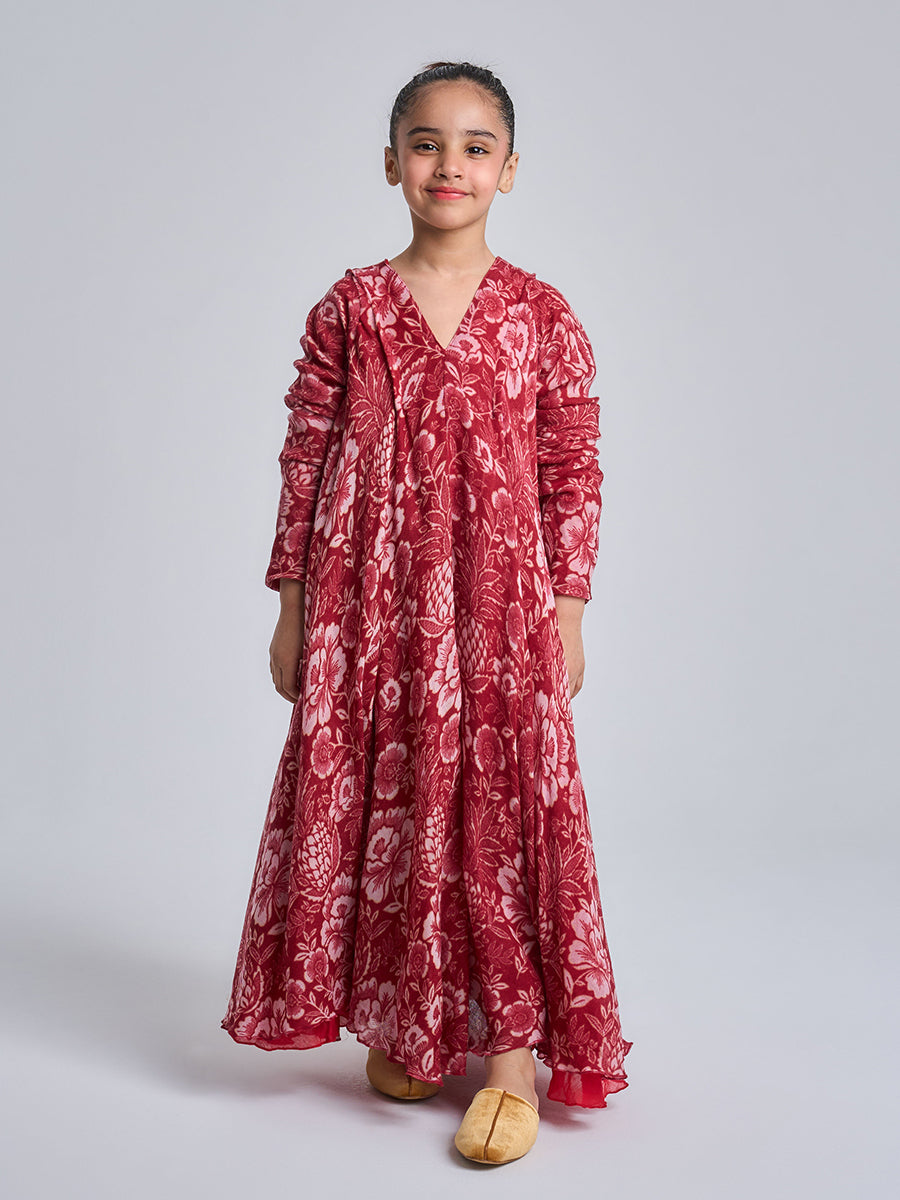 WOOL KIDS 1 VNECK 8C PERSIAN