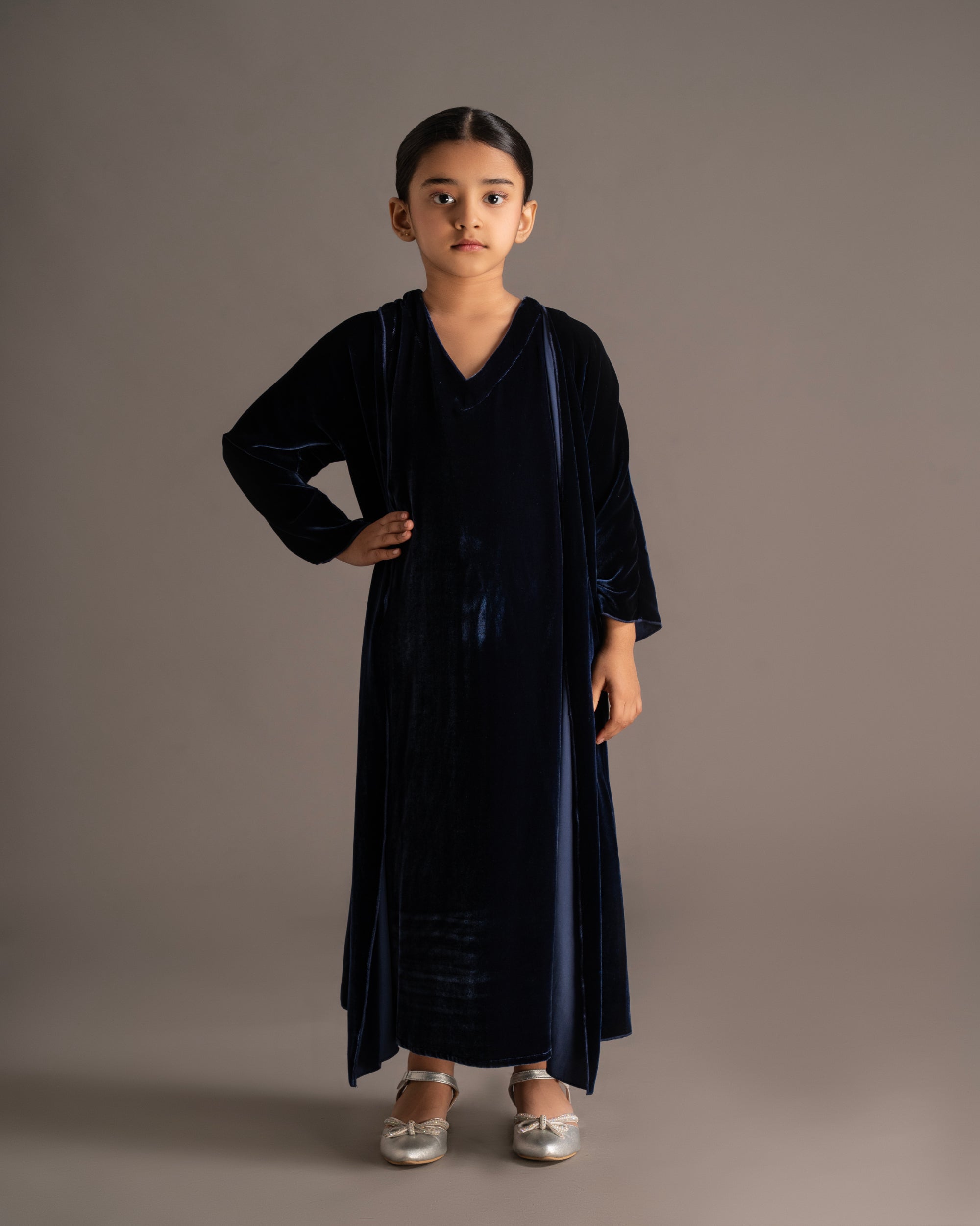 KIDS SILK VELVET DOUBLE SET