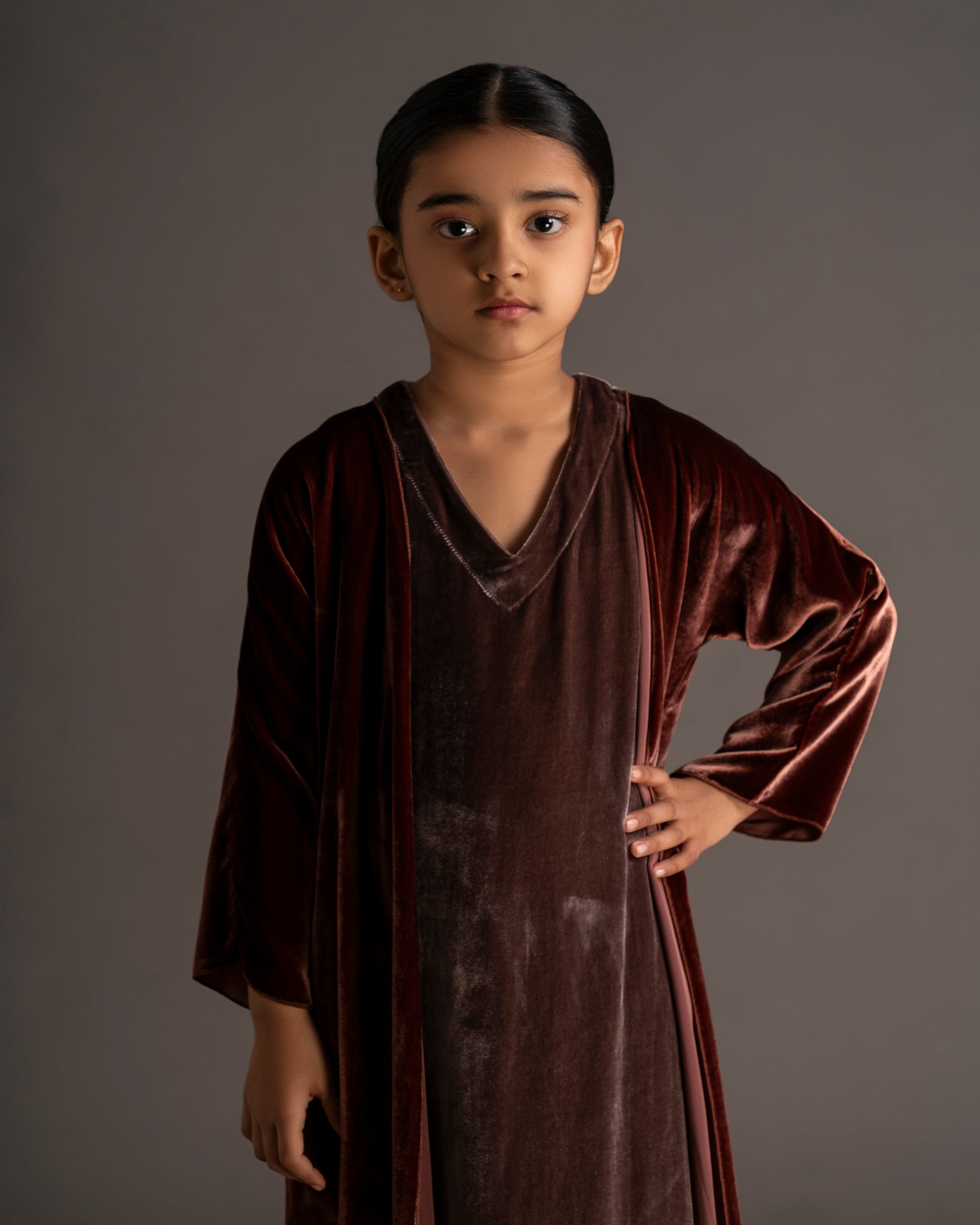 KIDS SILK VELVET DOUBLE SET
