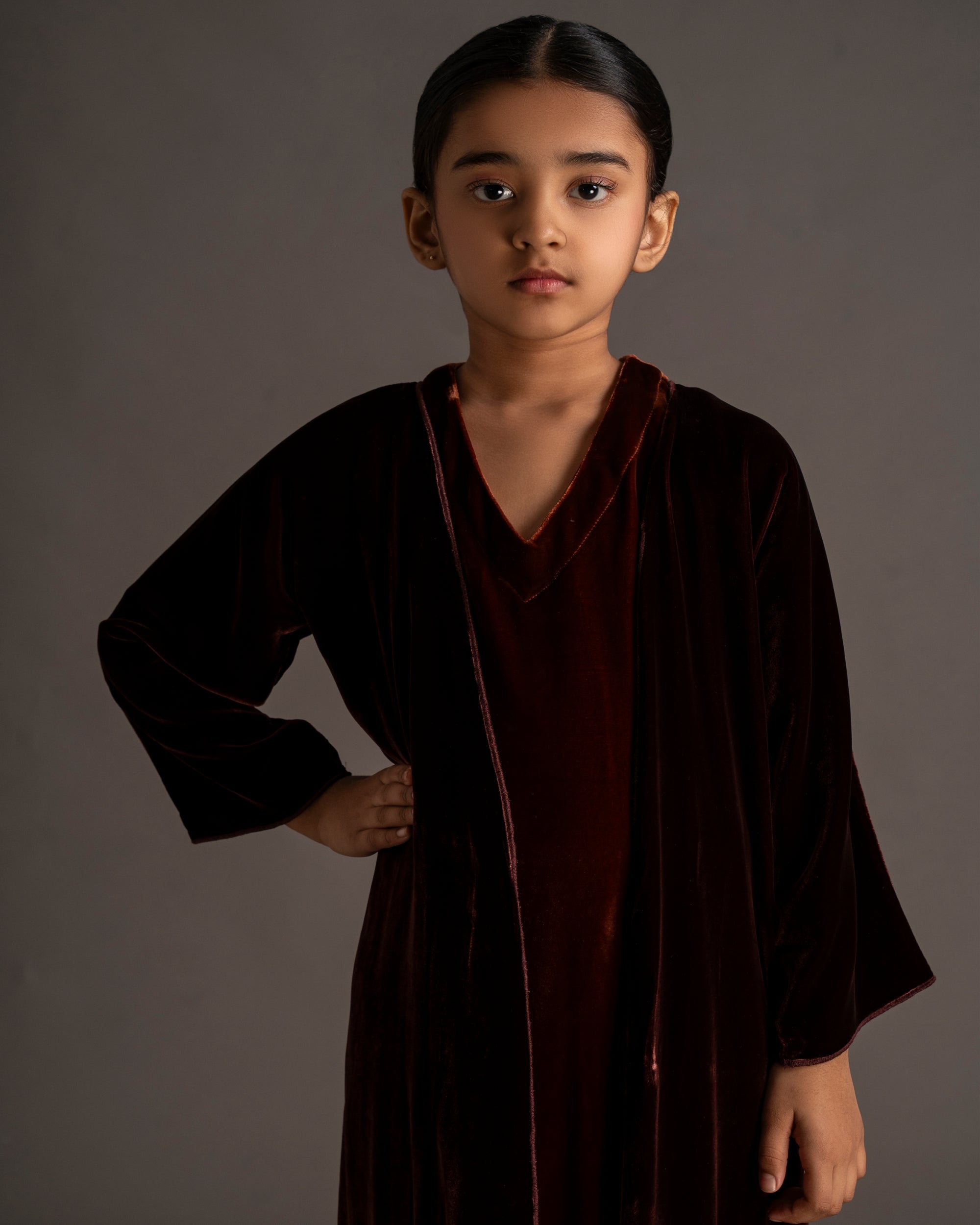 KIDS SILK VELVET DOUBLE SET