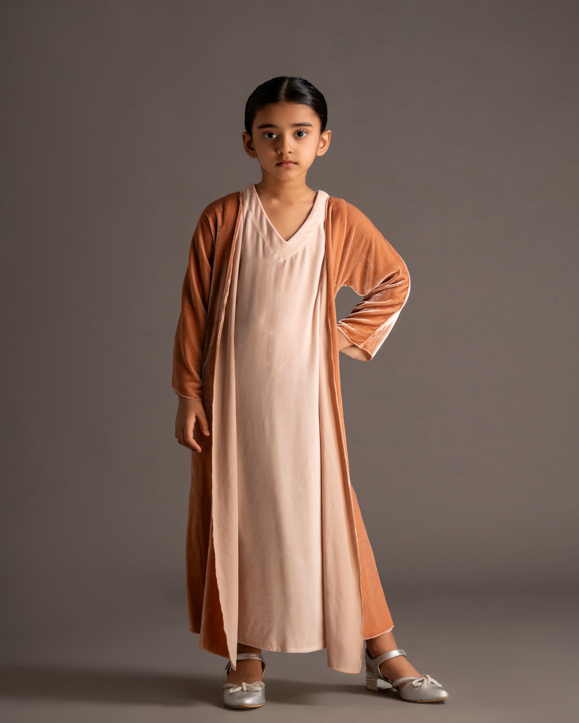 KIDS SILK VELVET DOUBLE SET