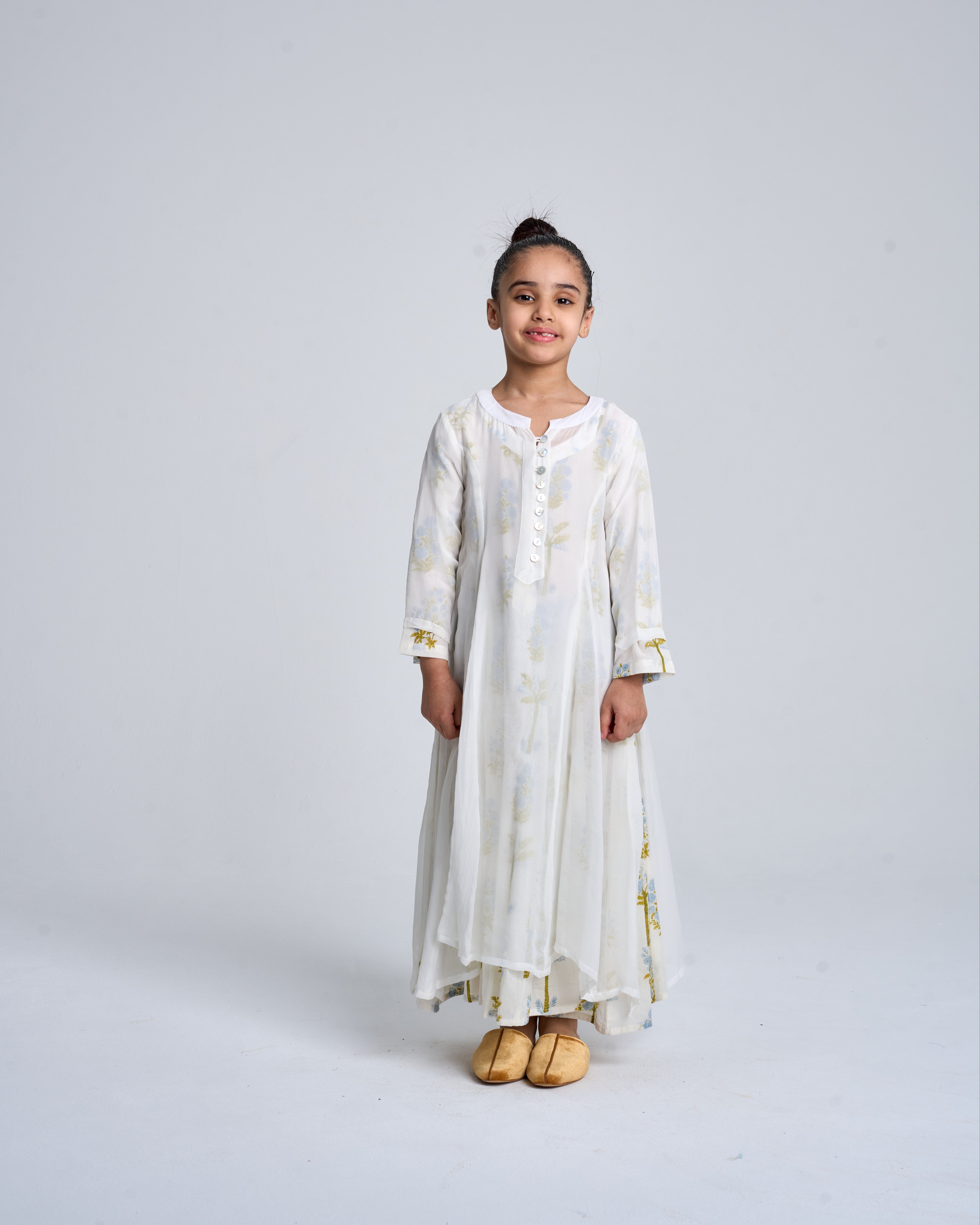 Kids 7 Double Button Dress 13A SAHARA