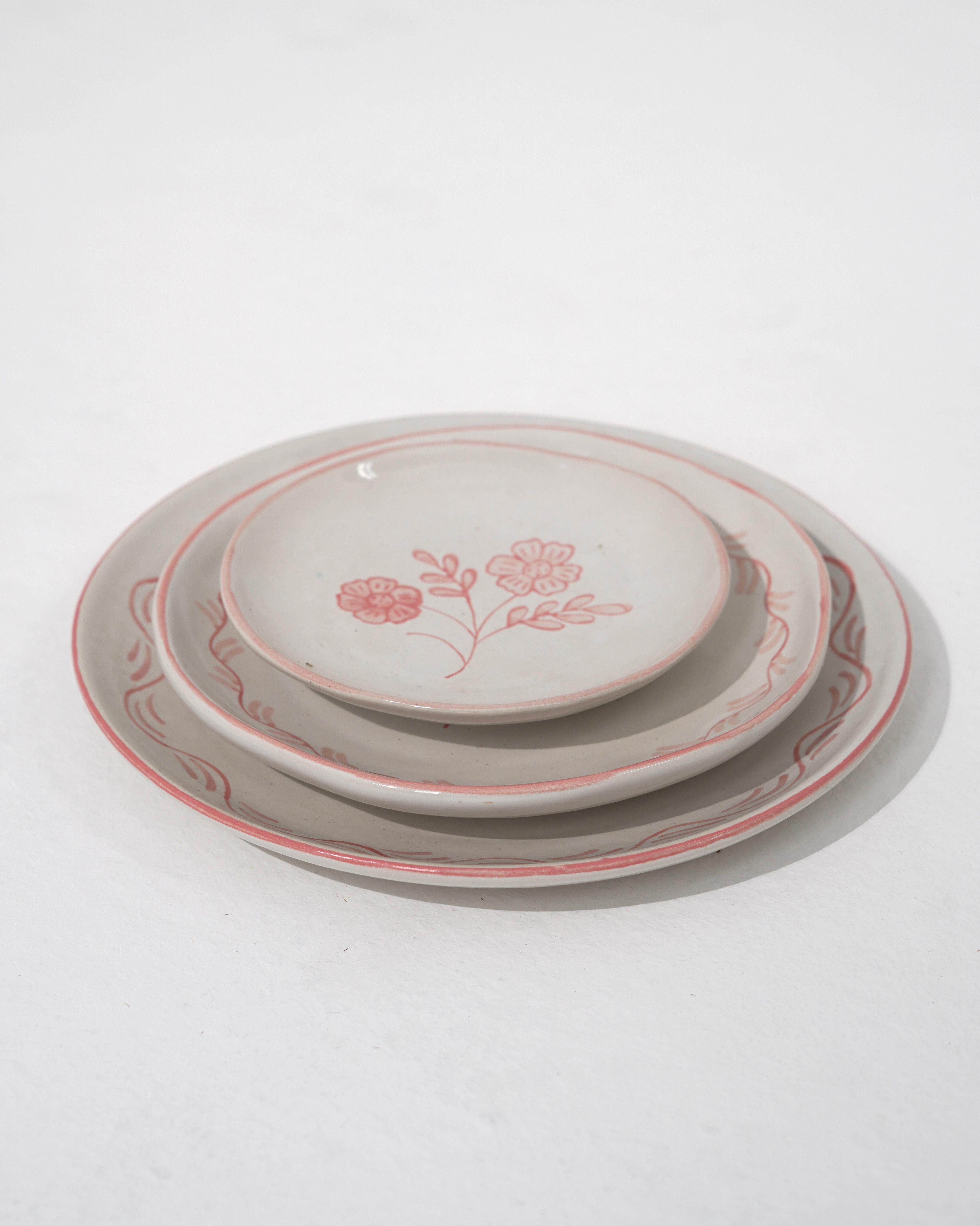 Pink Flower Dining Set