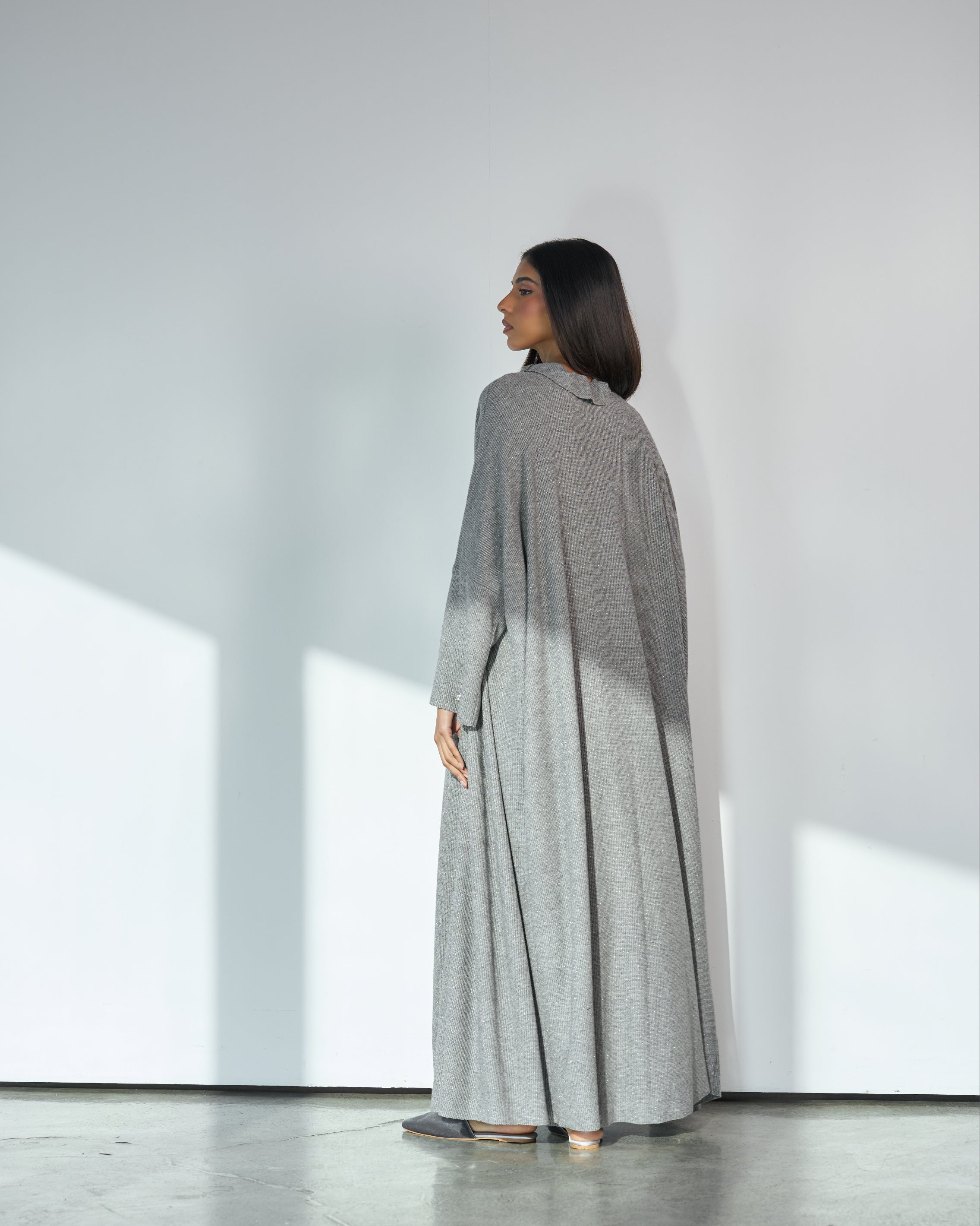 KNITTED DRESS WITH COWL NECK SET