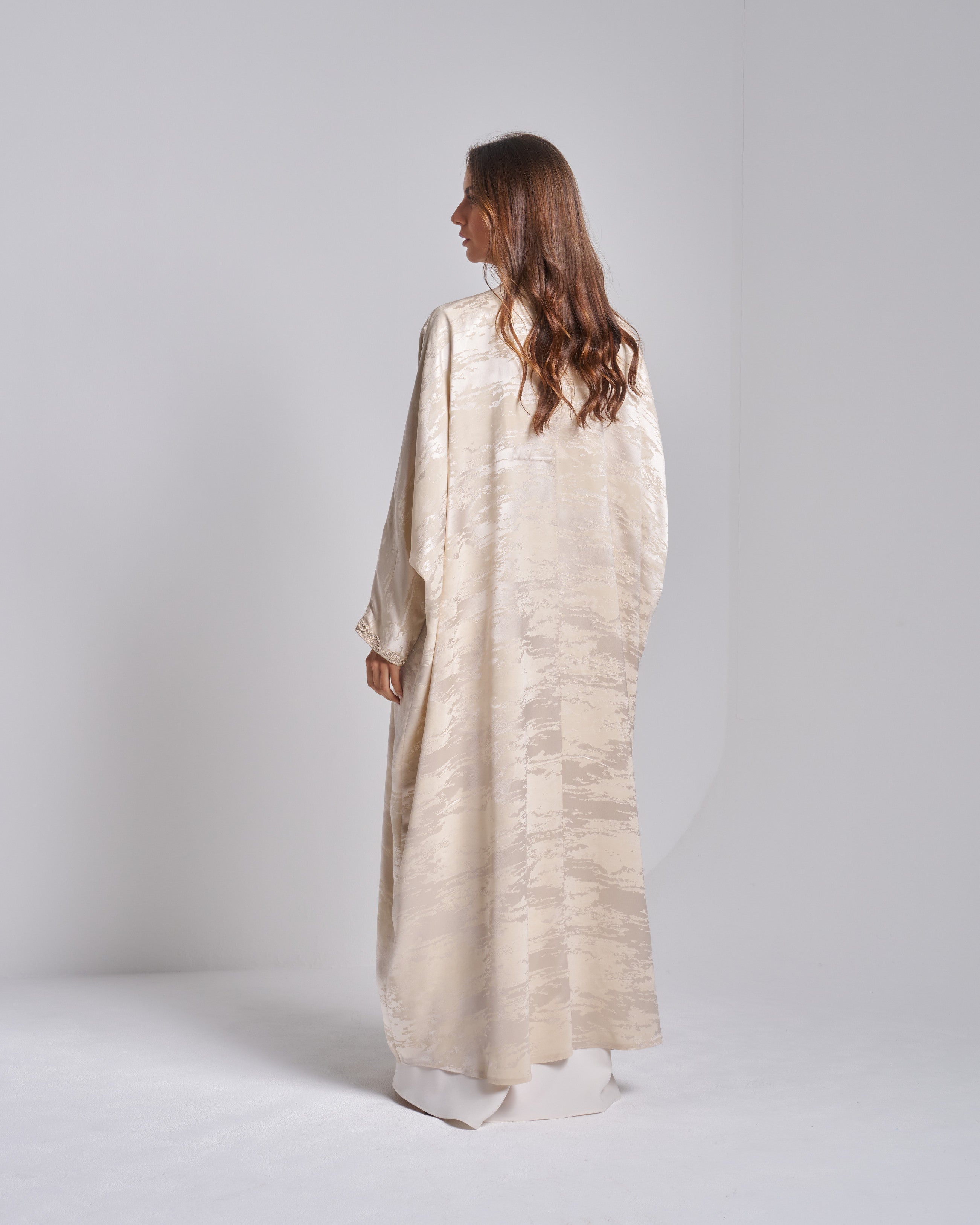 SS26- Abaya with scarf Printed