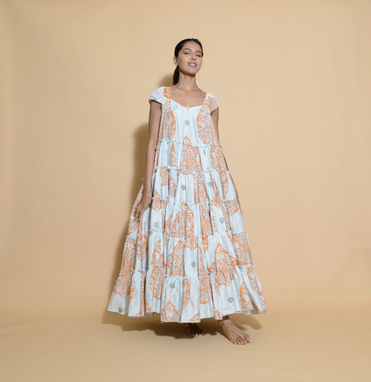 Flounce Dress Aqua Alocasia