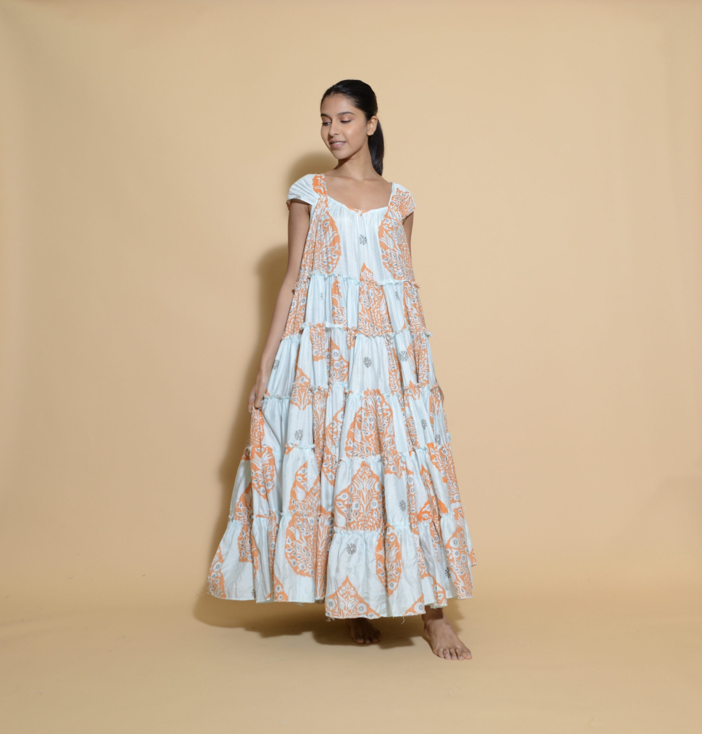 Flounce Dress Aqua Alocasia