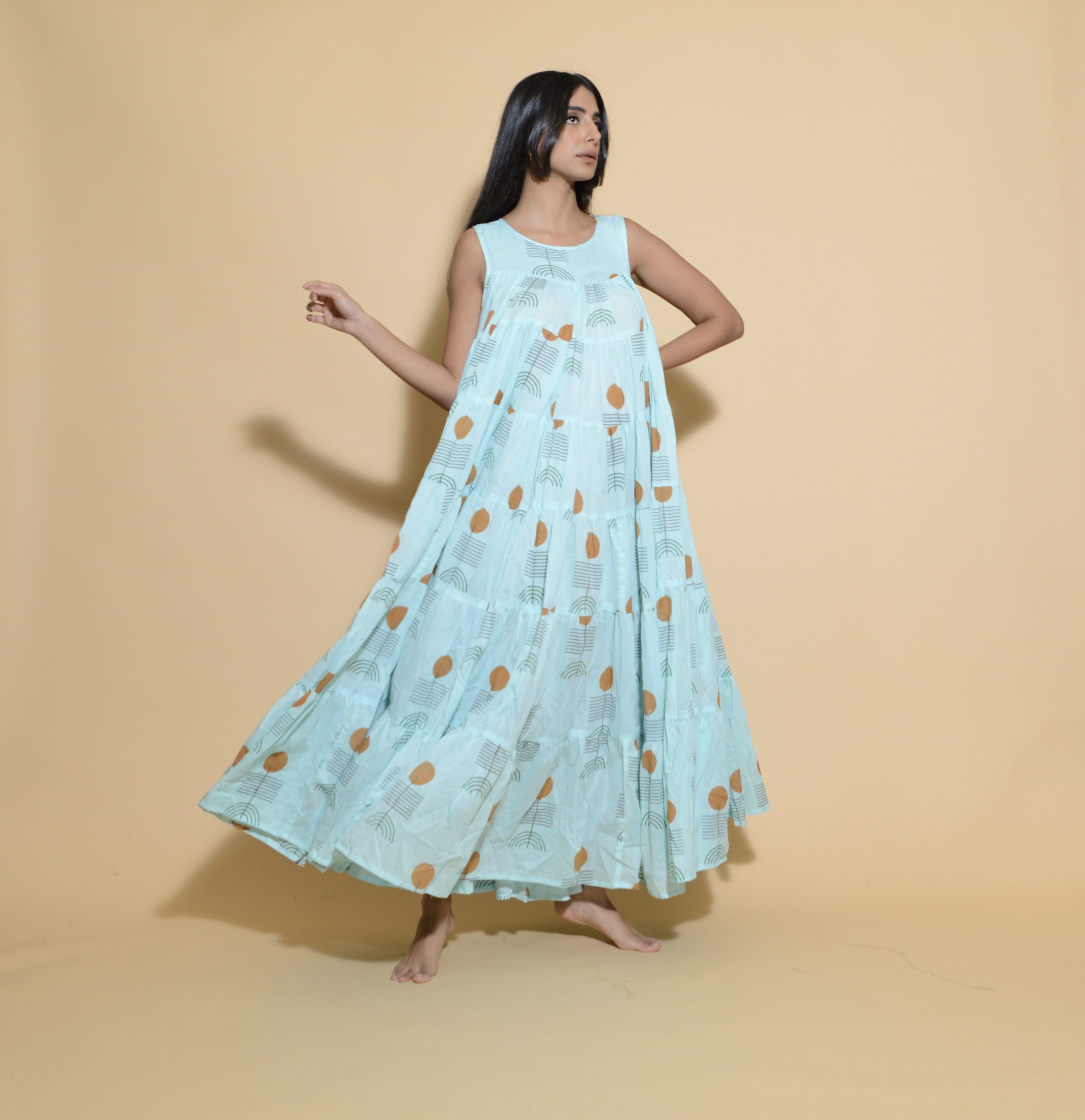 Basic Tier Sleeveless Aqua Trendy Shapes