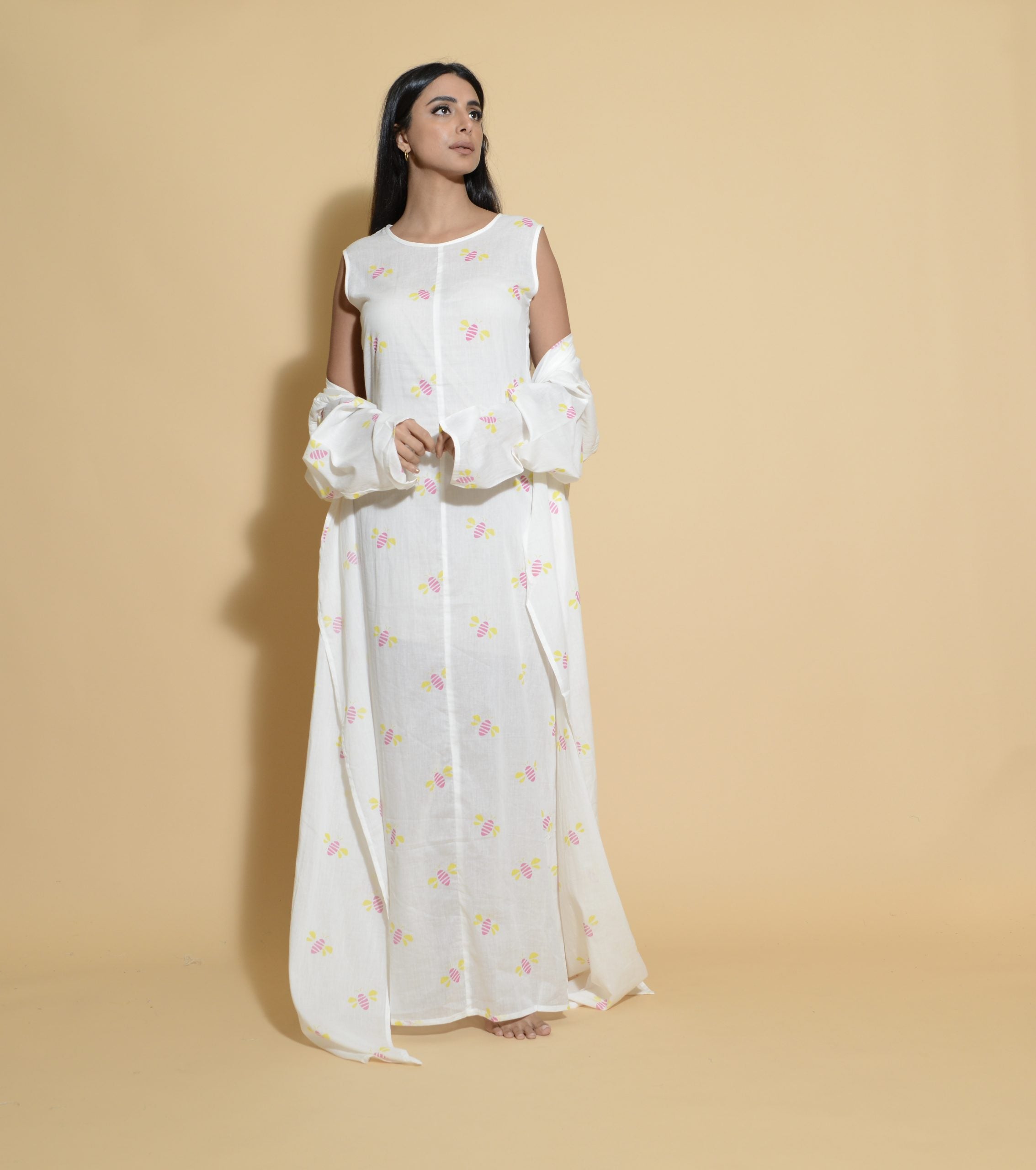 PRINTED 2 PIECE PINK BEES