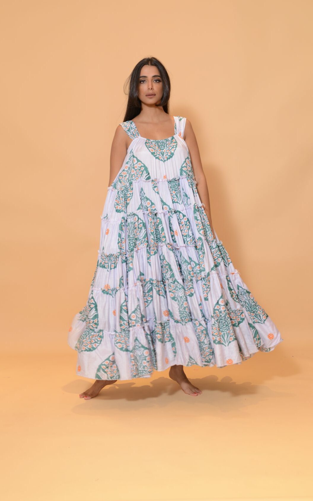 Flounce Dress Teal Alocasia