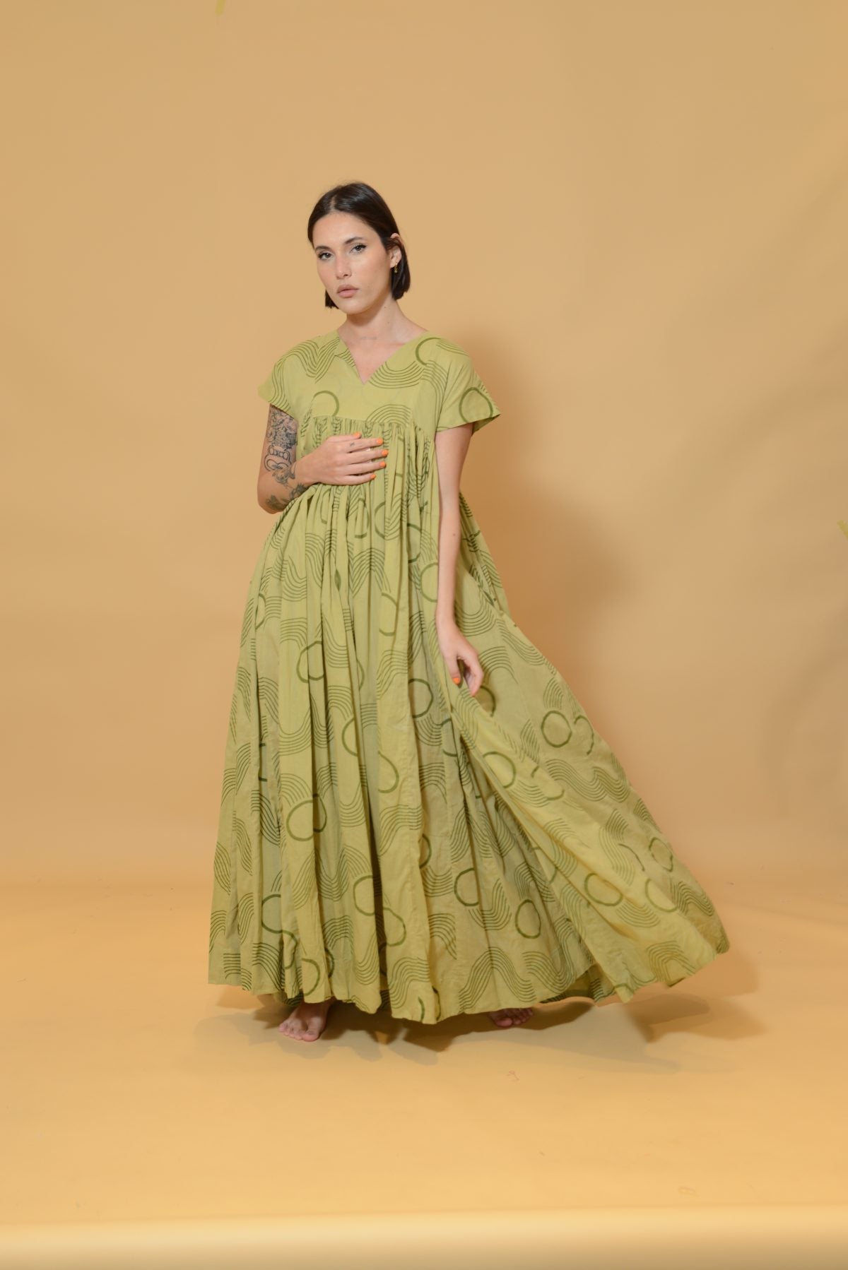 Starneck Japanese Sleeves Olive Waves