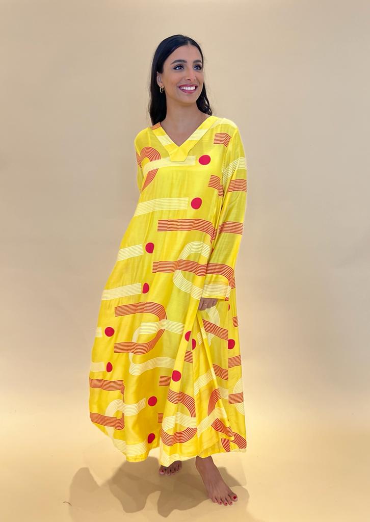 A Cut Yellow U Shape