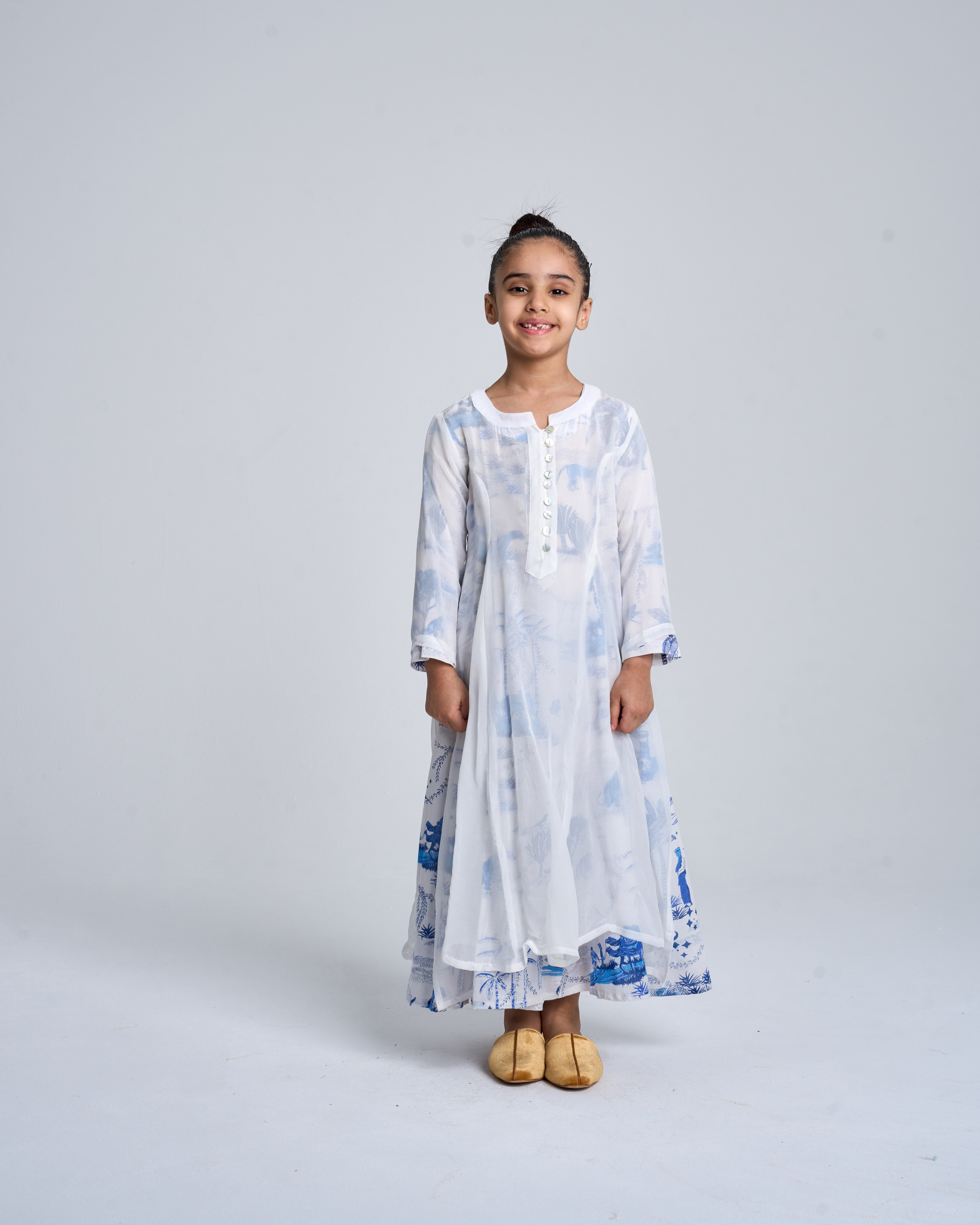 Kids 7 Double Button Dress 10A SAHARA