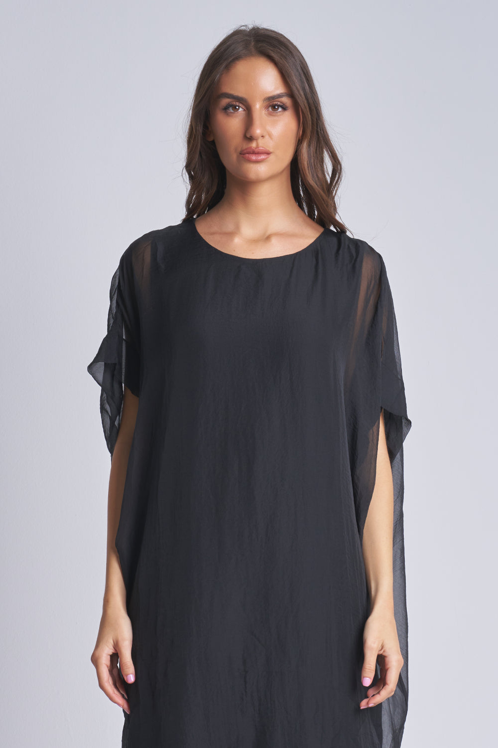 SILK DRESS WITH COTTON LINING