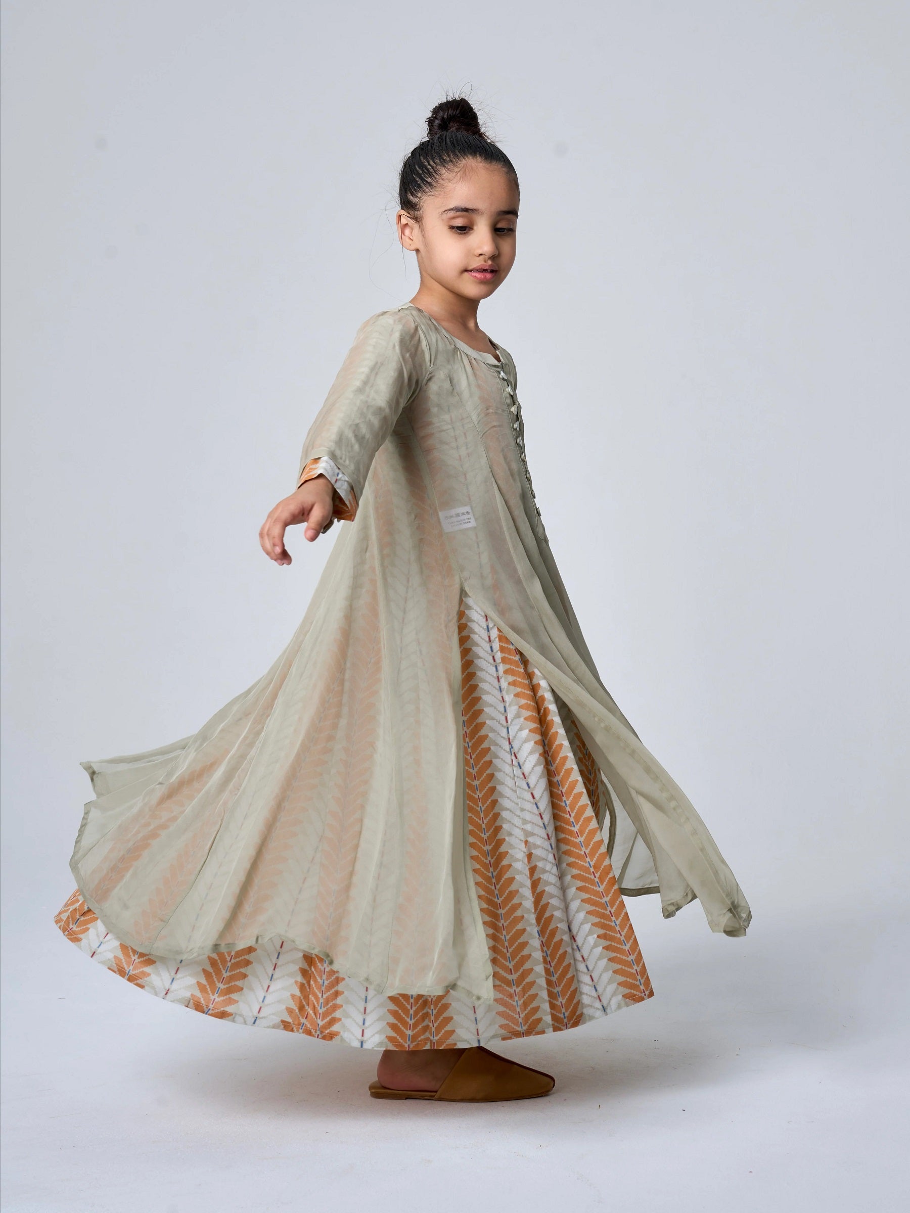 Kids 7 Double Button Dress 6B SAHARA