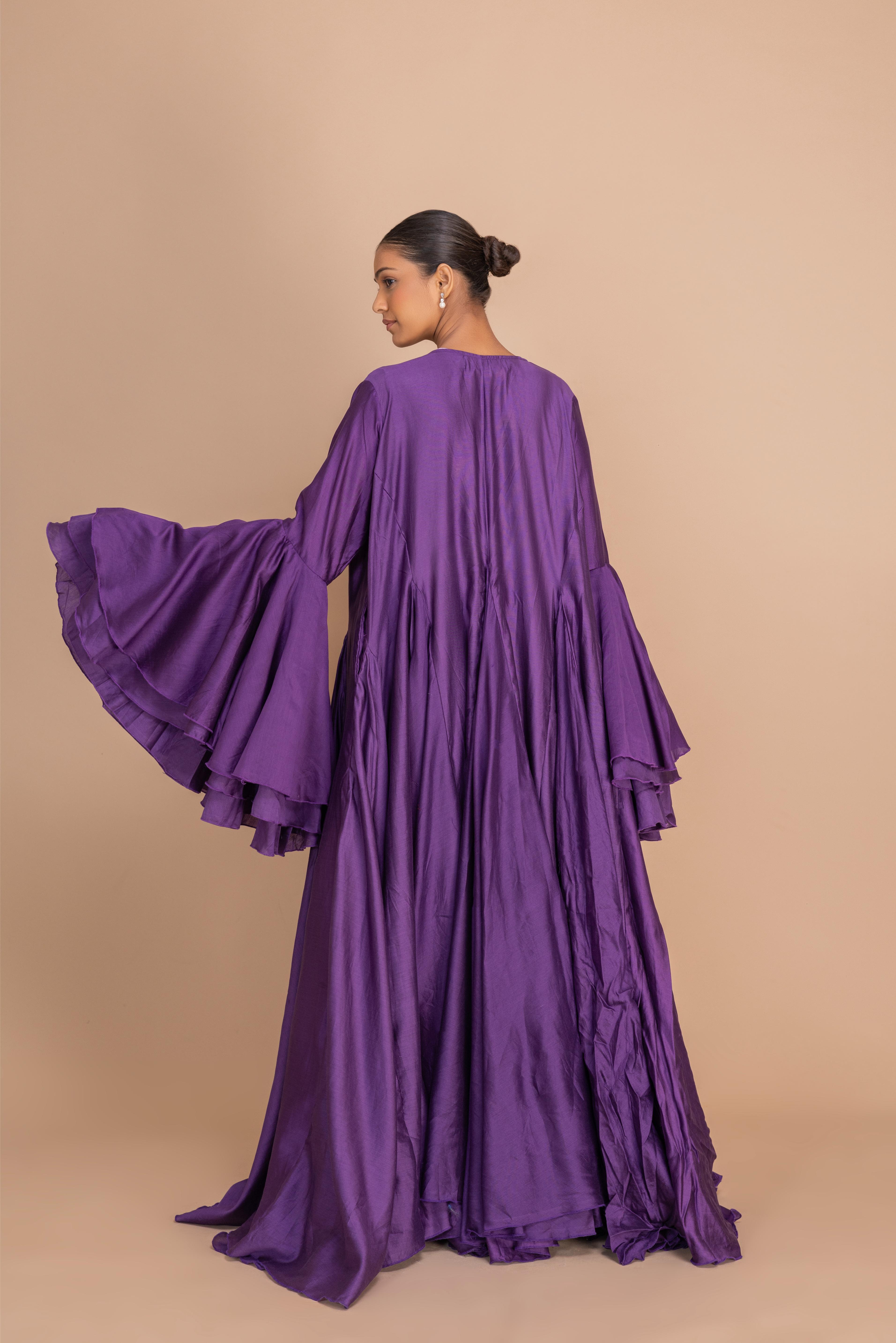 12 WIDE SLEEVES BISHT SET SPRAY PERSIAN