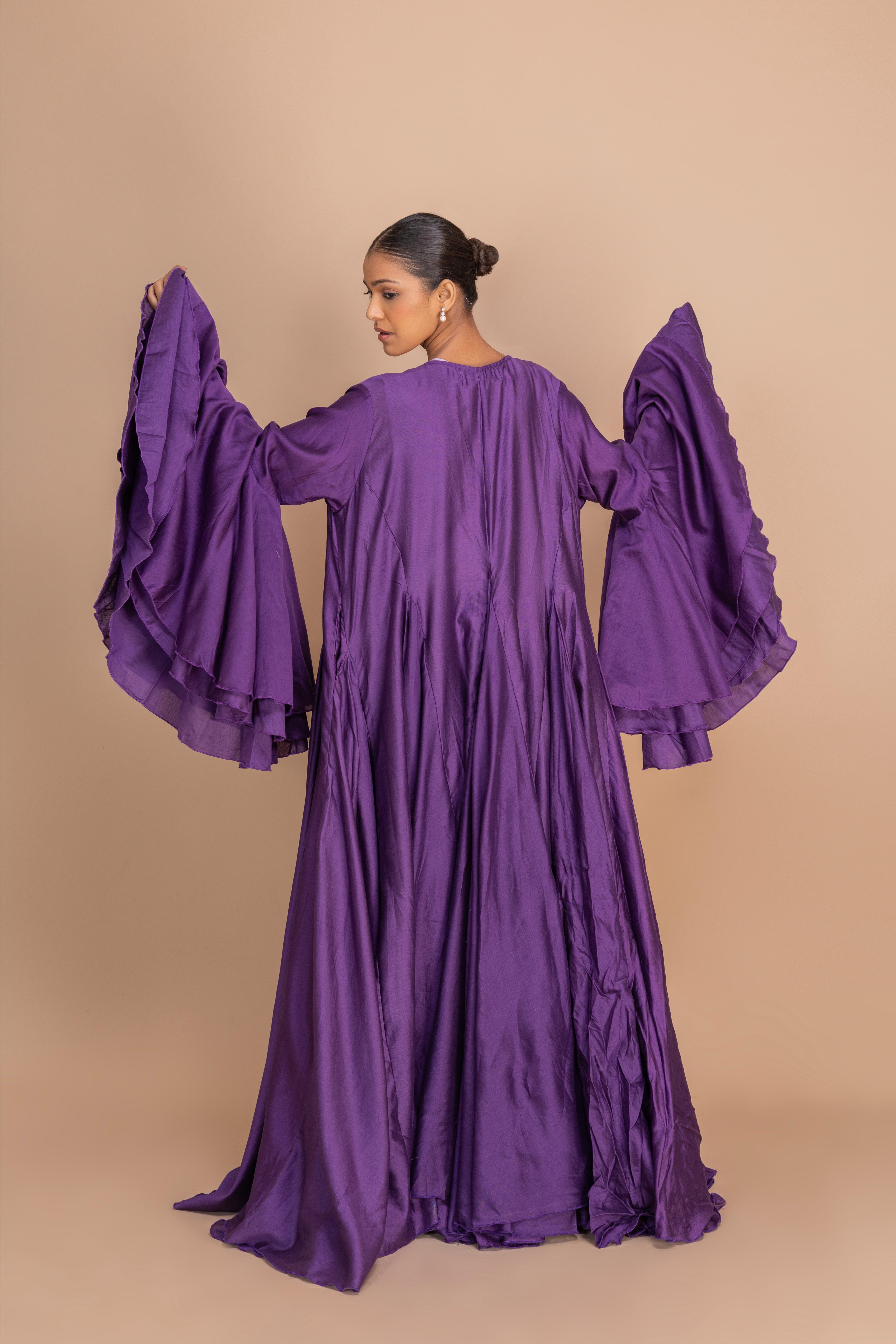 12 WIDE SLEEVES BISHT SET SPRAY PERSIAN