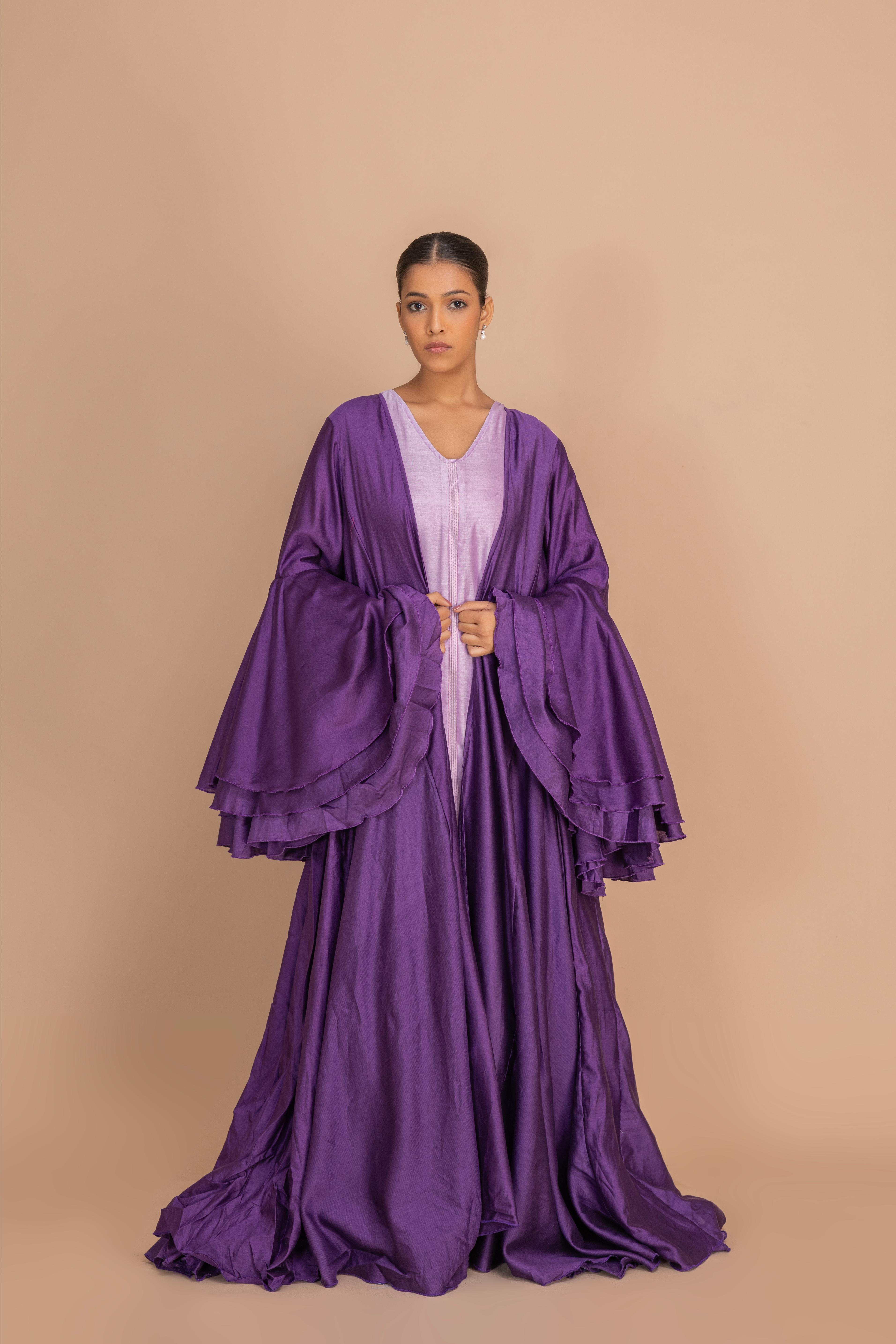 12 WIDE SLEEVES BISHT SET SPRAY PERSIAN