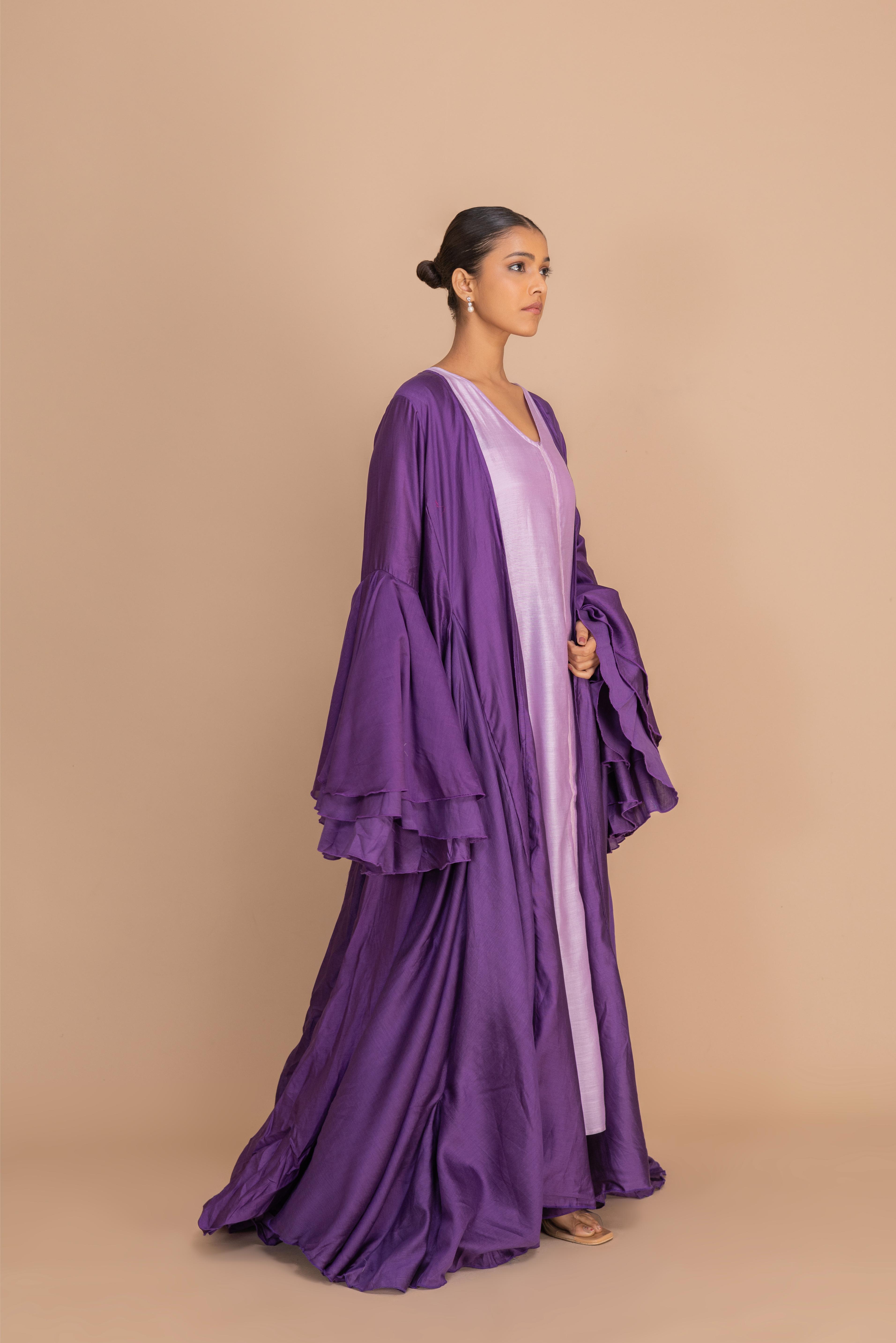 12 WIDE SLEEVES BISHT SET SPRAY PERSIAN