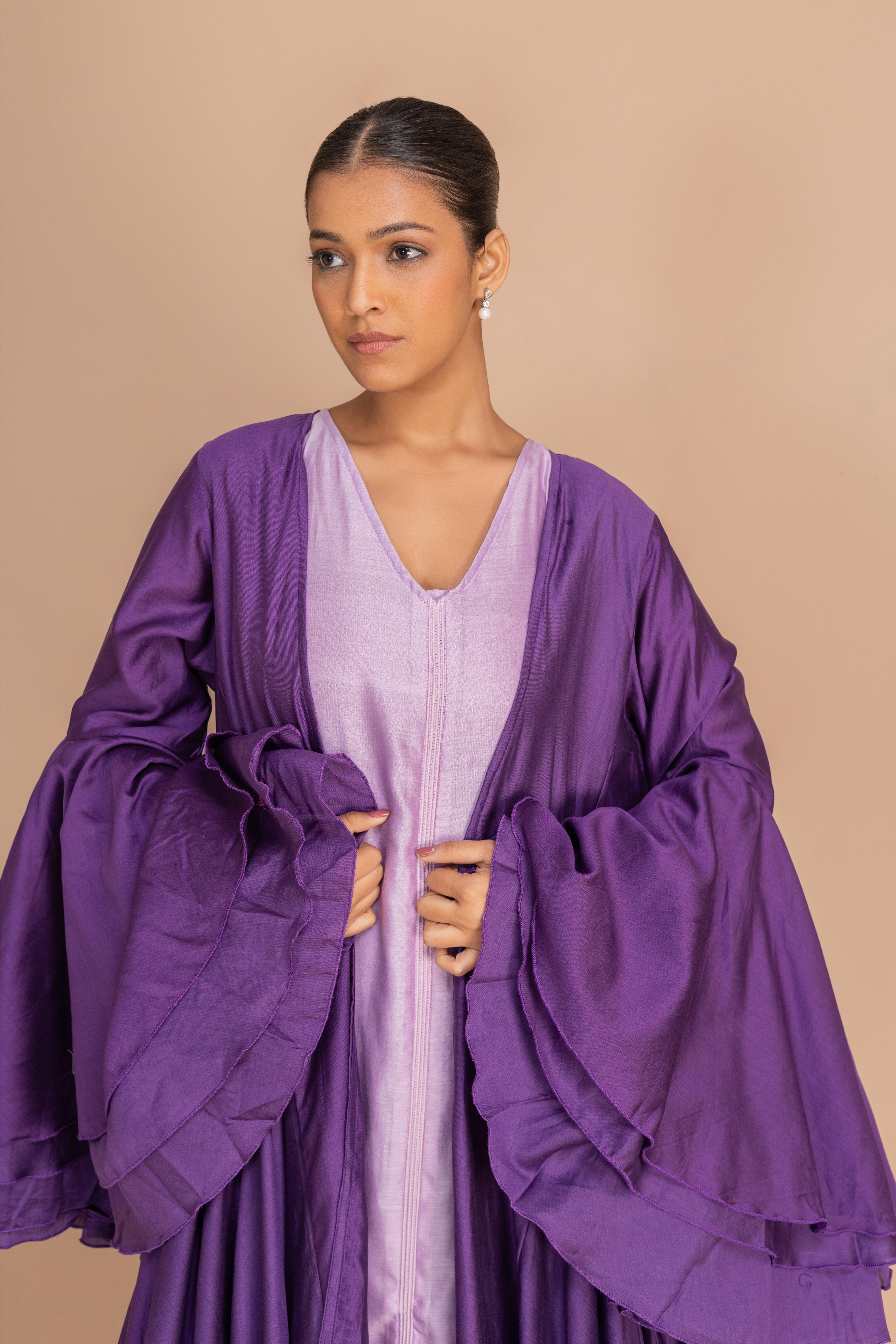 12 WIDE SLEEVES BISHT SET SPRAY PERSIAN