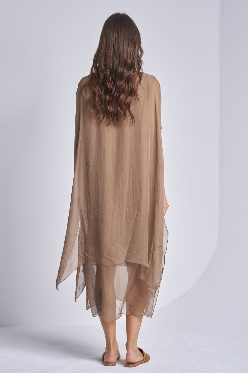 SILK DRESS WITH COTTON LINING WITH ROPE
