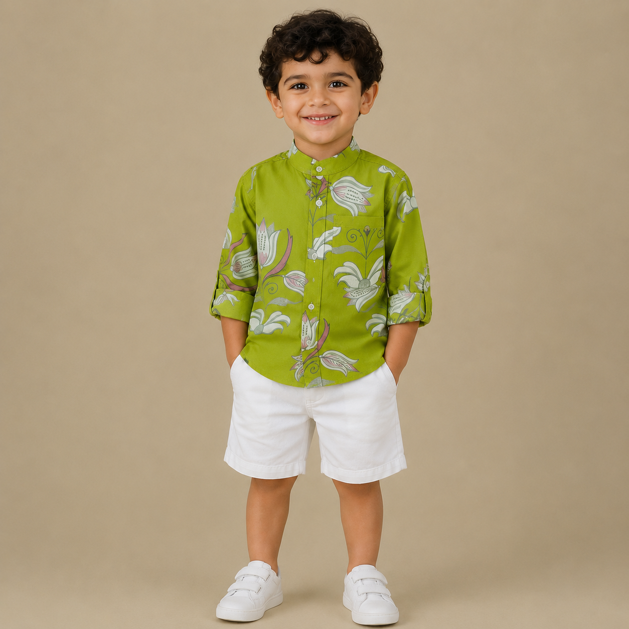 BOYS Short & Shirt Set Yellow Bell