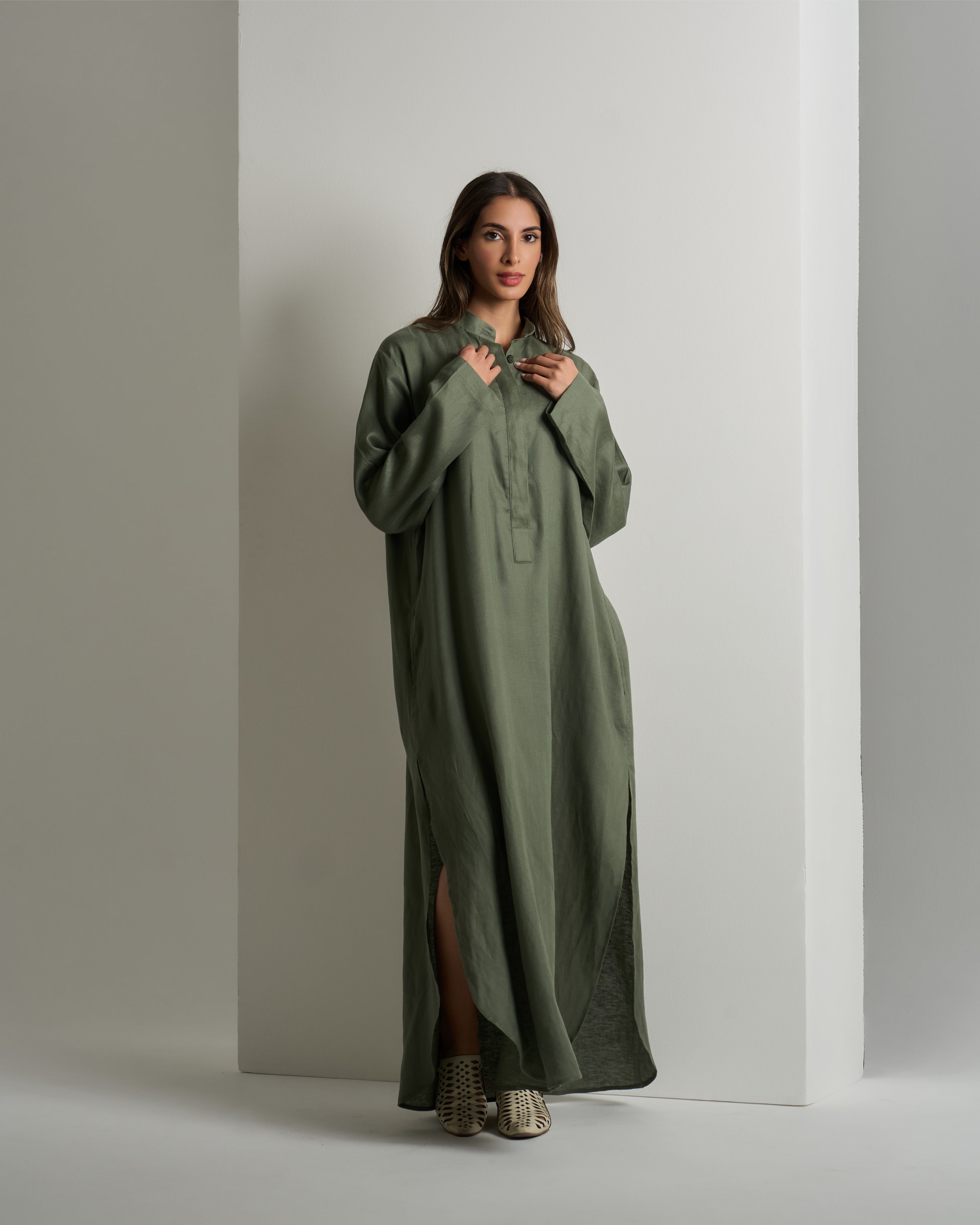 LONG OVERSIZED SHIRT DRESS