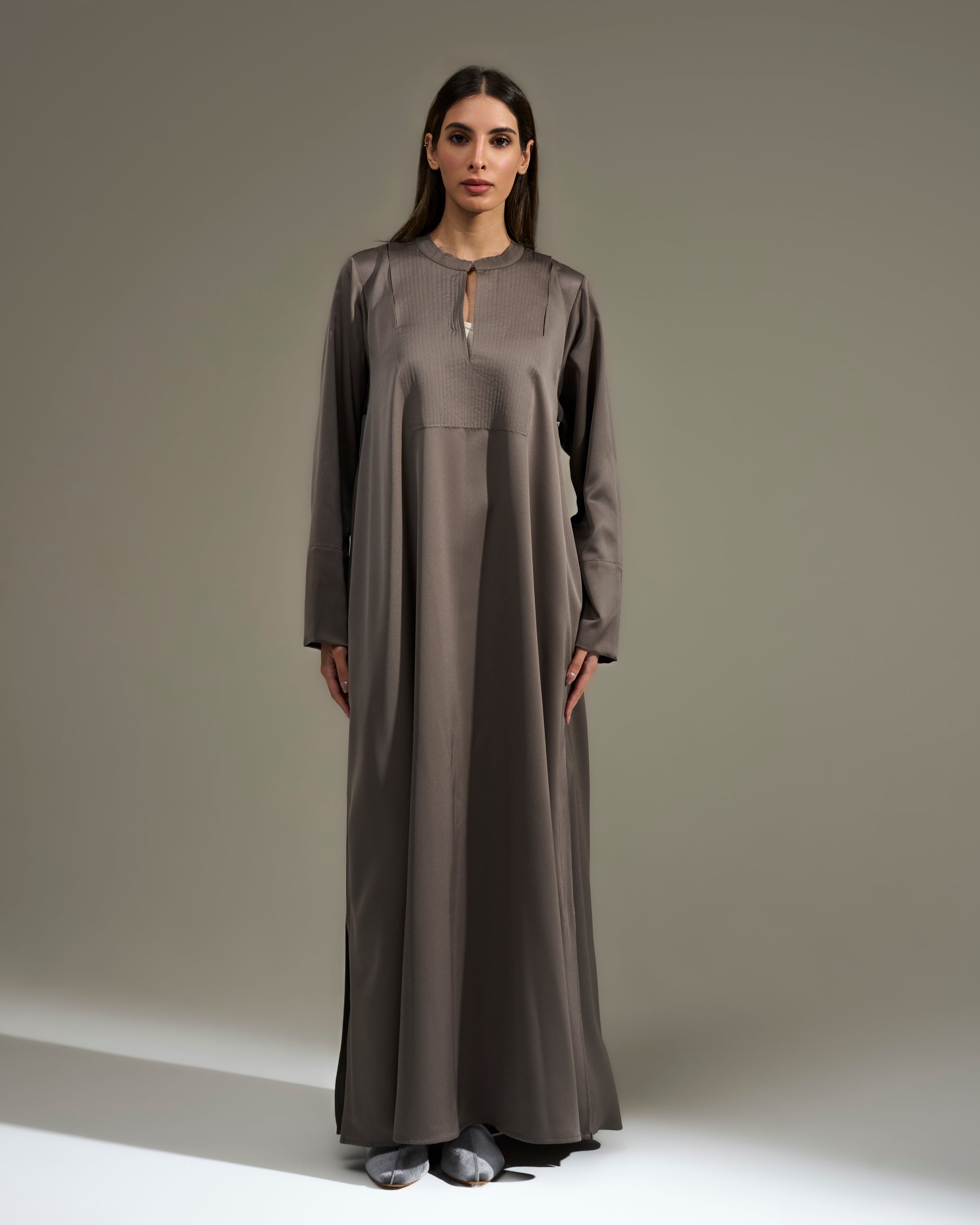 GREEN PINTUCK DRESS