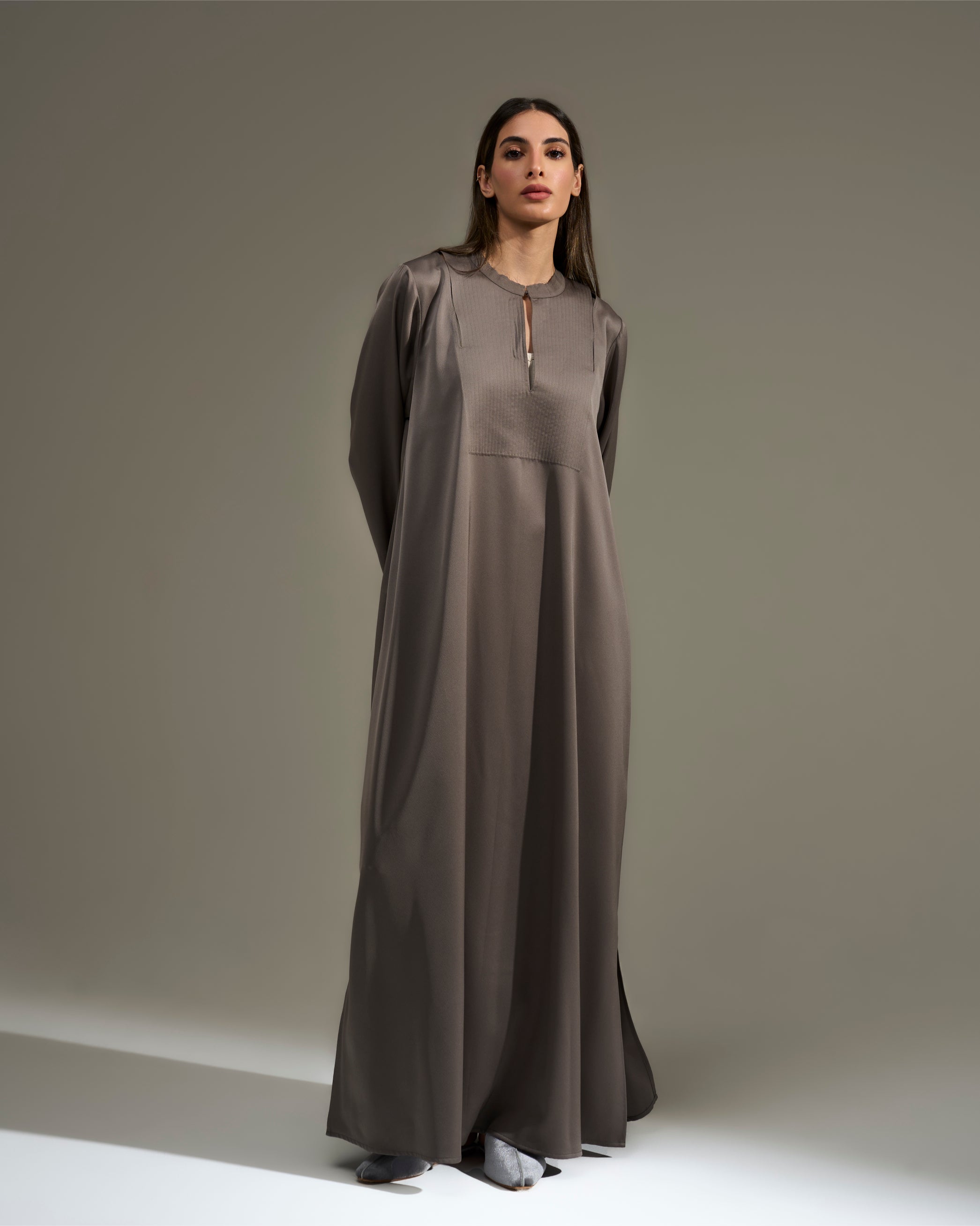 GREEN PINTUCK DRESS