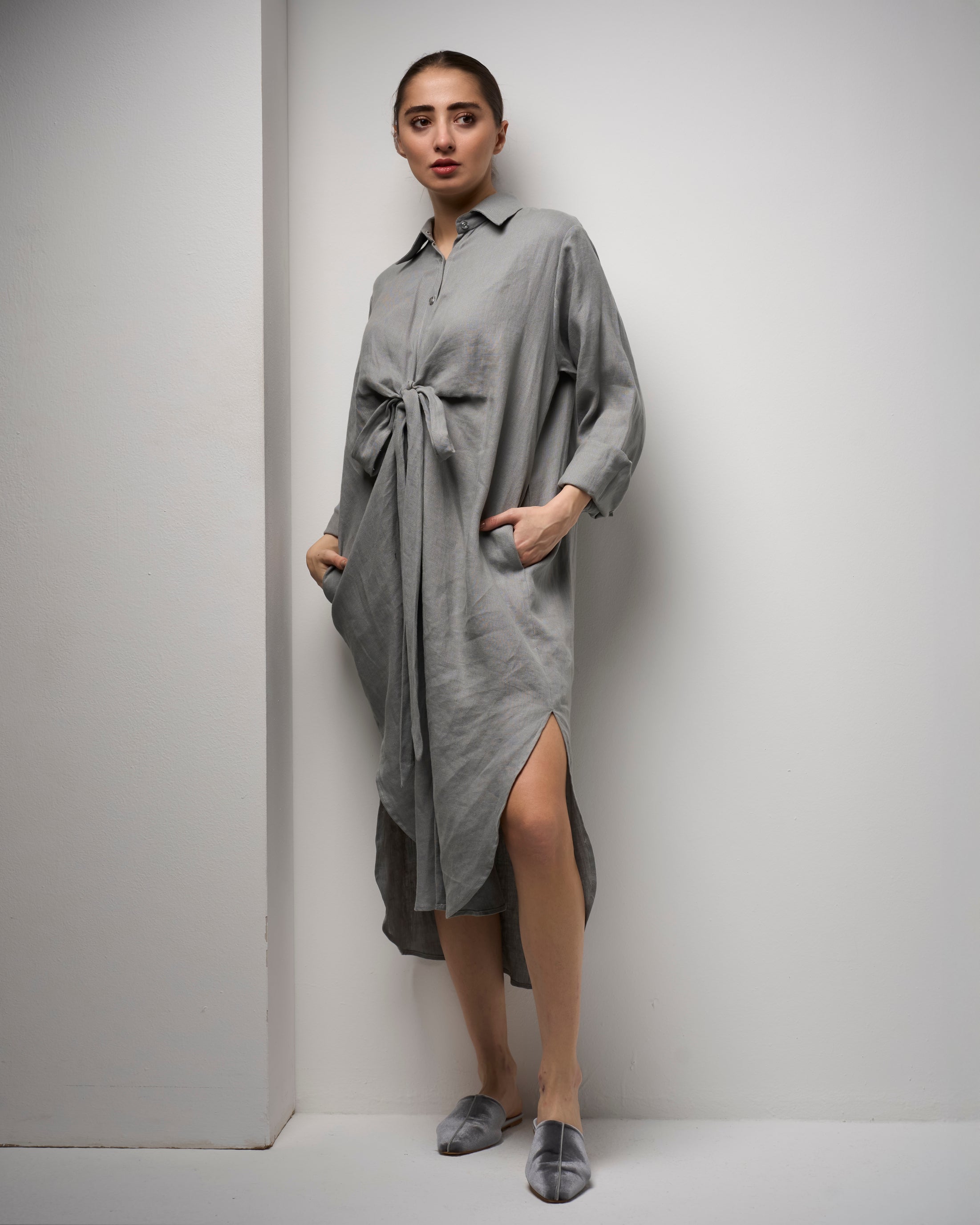 TWISTED RIBBON SHIRT WITH PANTS